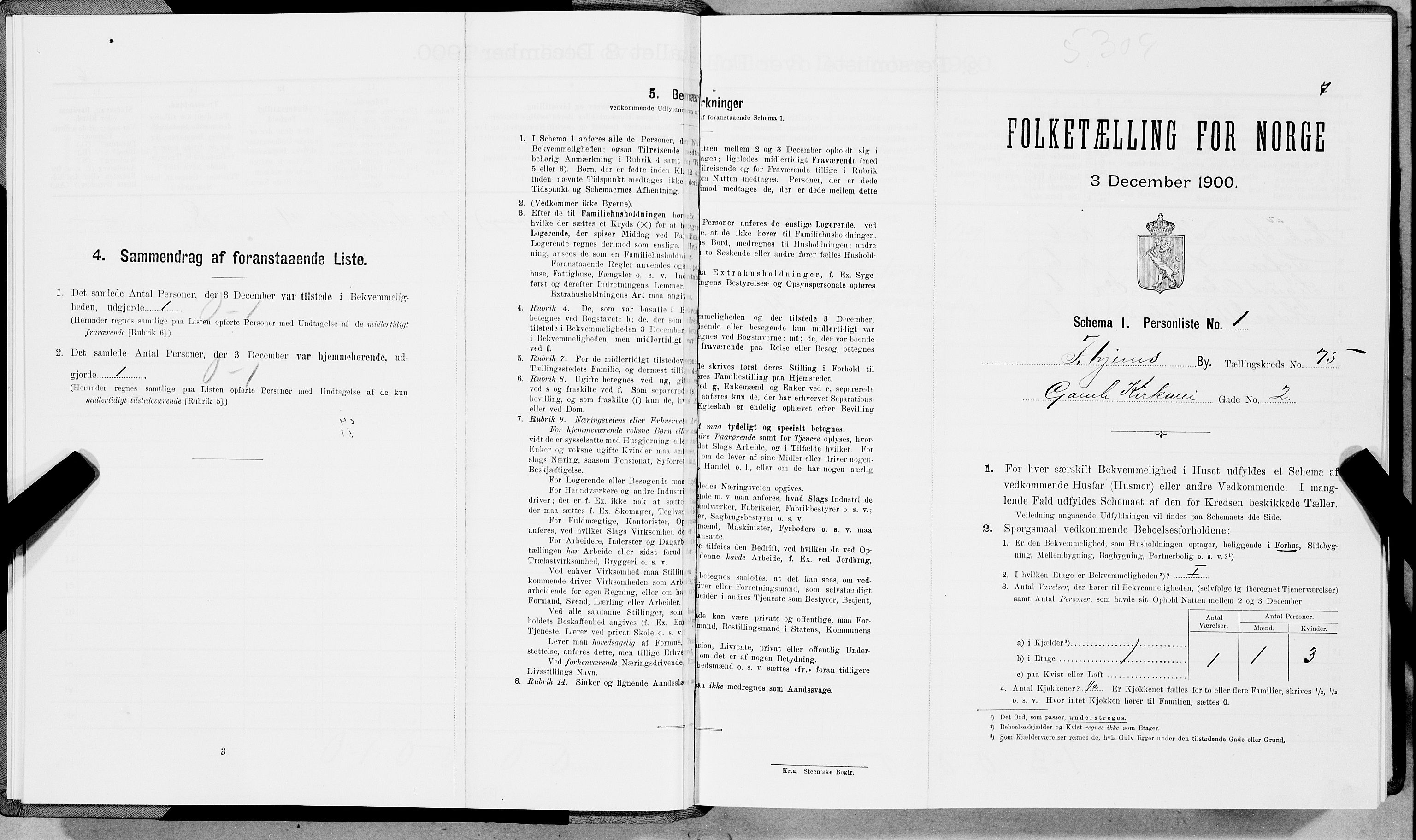 SAT, Folketelling 1900 for 1601 Trondheim kjøpstad, 1900, s. 14864
