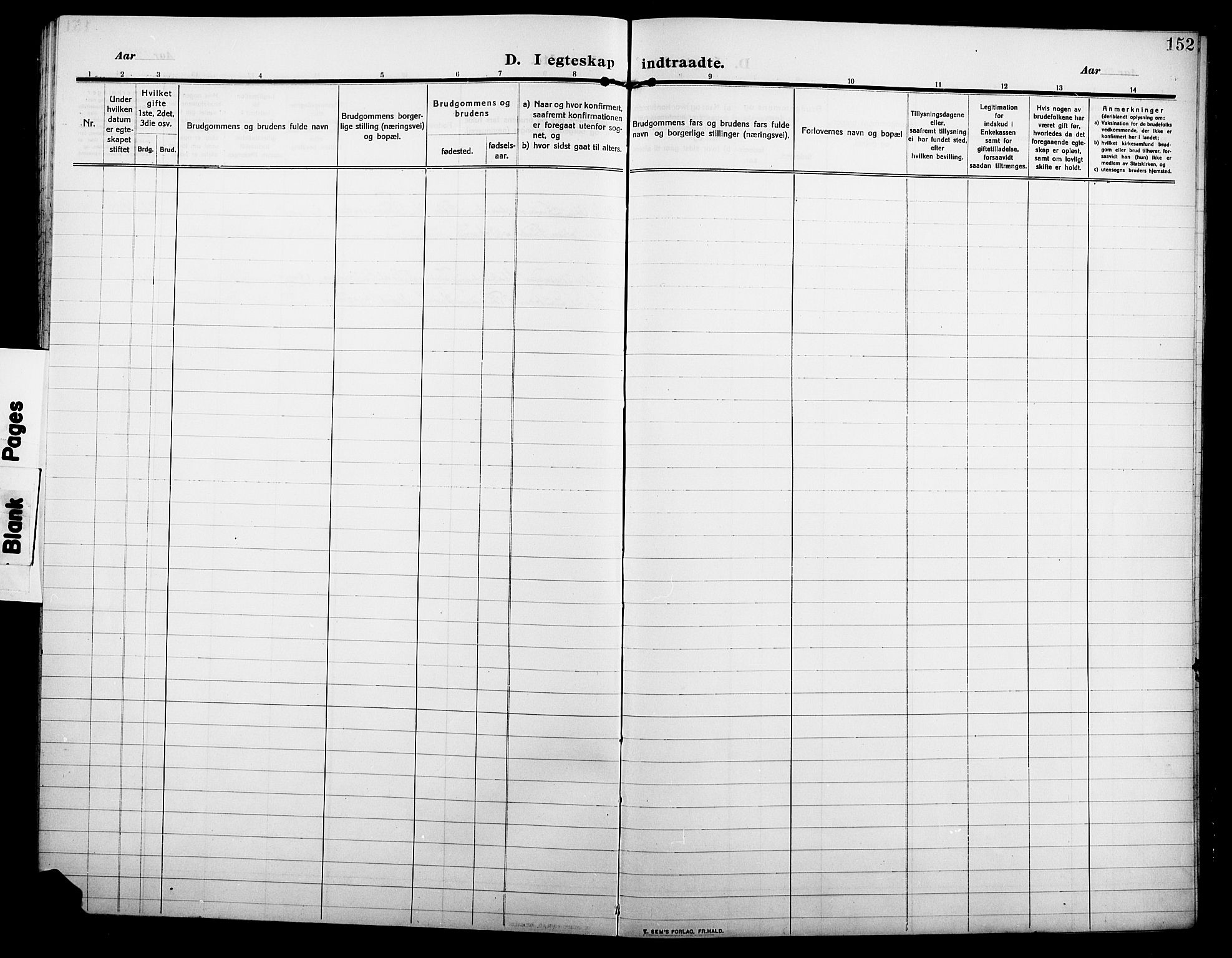 Alvdal prestekontor, AV/SAH-PREST-060/H/Ha/Hab/L0006: Klokkerbok nr. 6, 1910-1924, s. 152