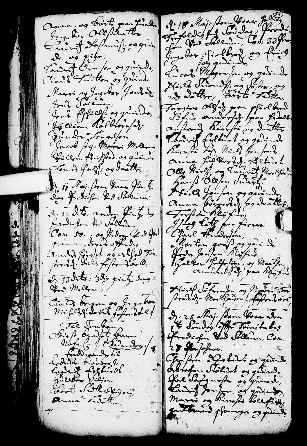 Solum kirkebøker, AV/SAKO-A-306/F/Fa/L0001: Ministerialbok nr. I 1, 1701-1716, s. 58