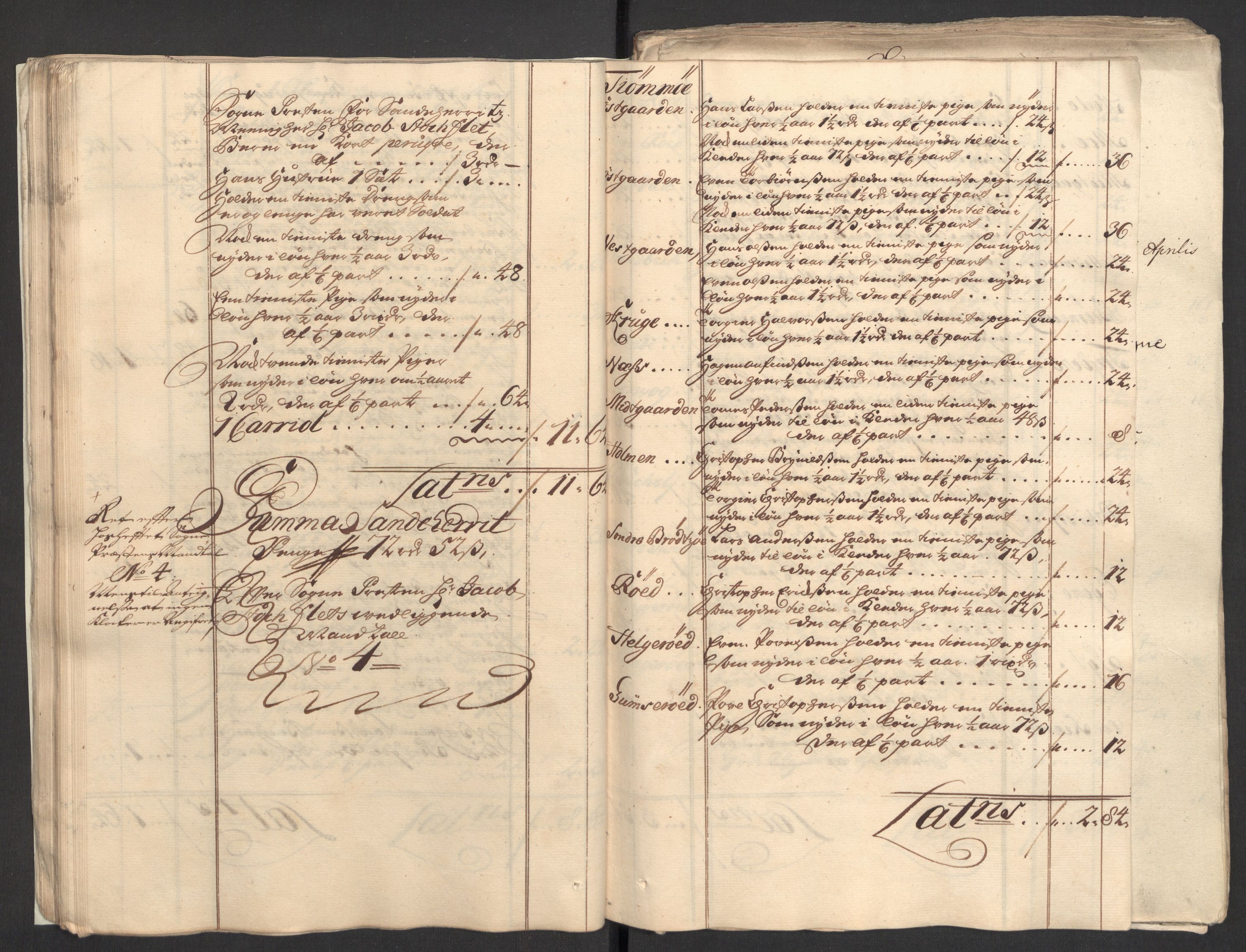 Rentekammeret inntil 1814, Reviderte regnskaper, Fogderegnskap, AV/RA-EA-4092/R33/L1982: Fogderegnskap Larvik grevskap, 1711, s. 45