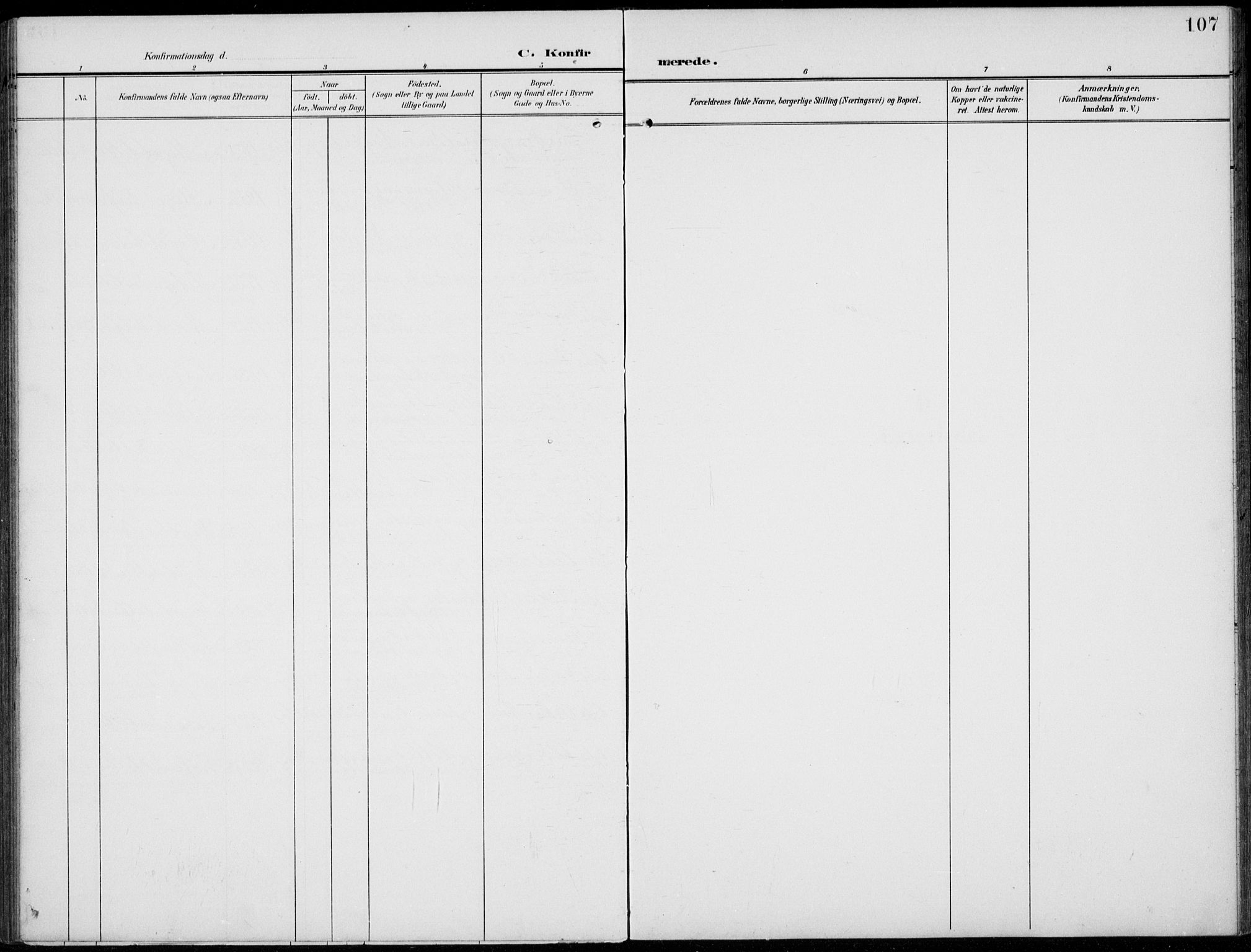 Kvikne prestekontor, SAH/PREST-064/H/Ha/Hab/L0004: Klokkerbok nr. 4, 1902-1937, s. 107