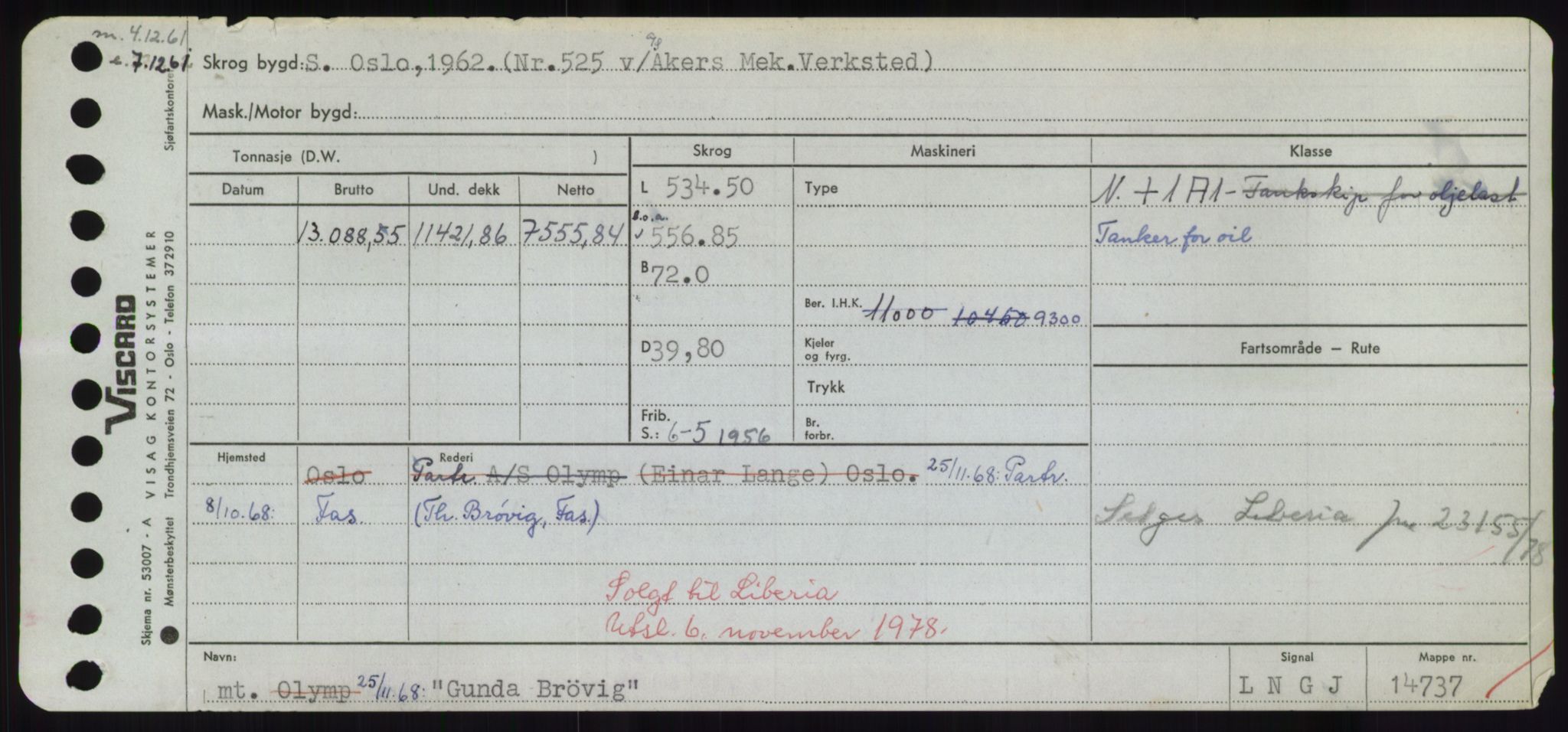 Sjøfartsdirektoratet med forløpere, Skipsmålingen, RA/S-1627/H/Hd/L0013: Fartøy, Gne-Gås, s. 421