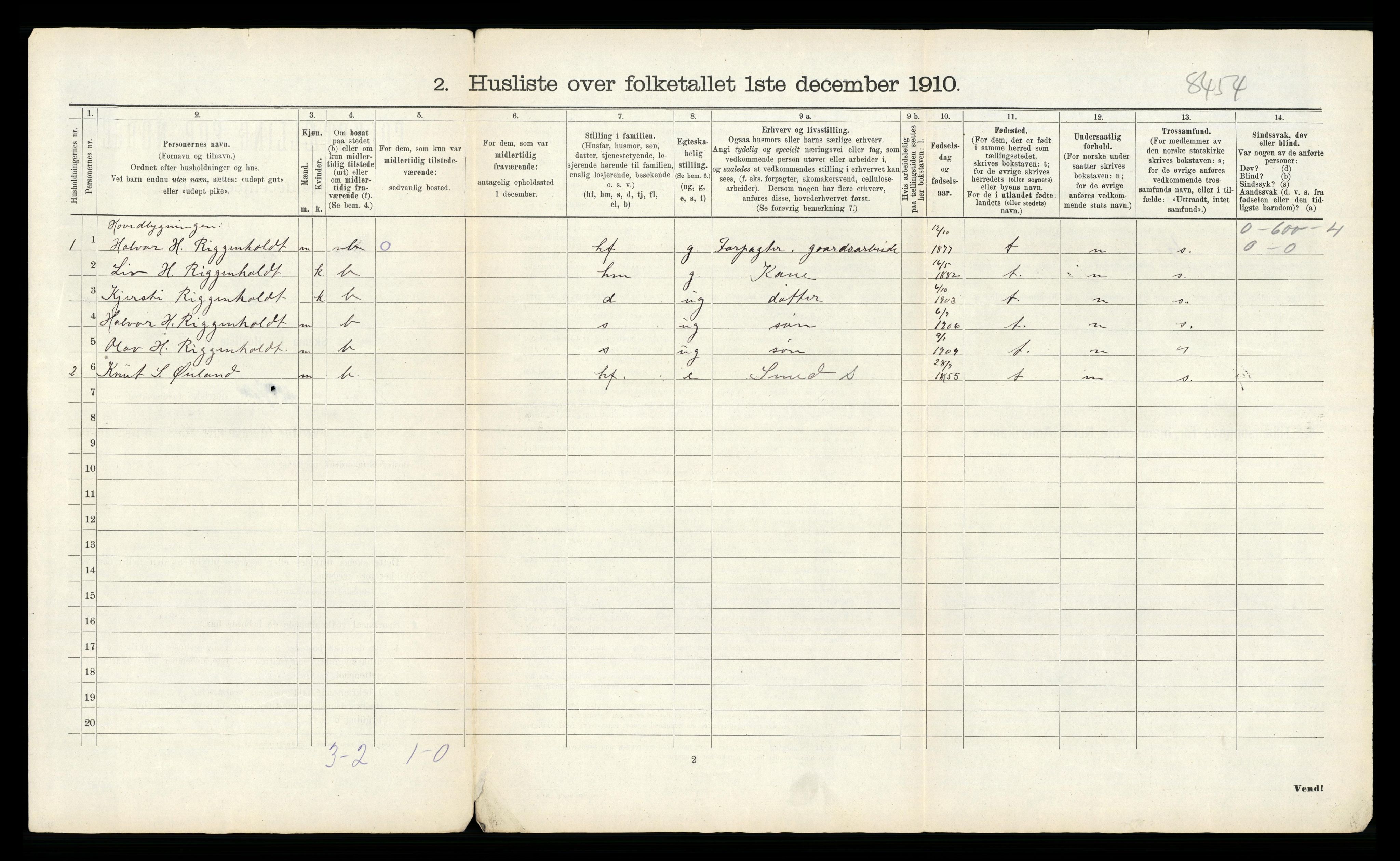 RA, Folketelling 1910 for 0826 Tinn herred, 1910, s. 66