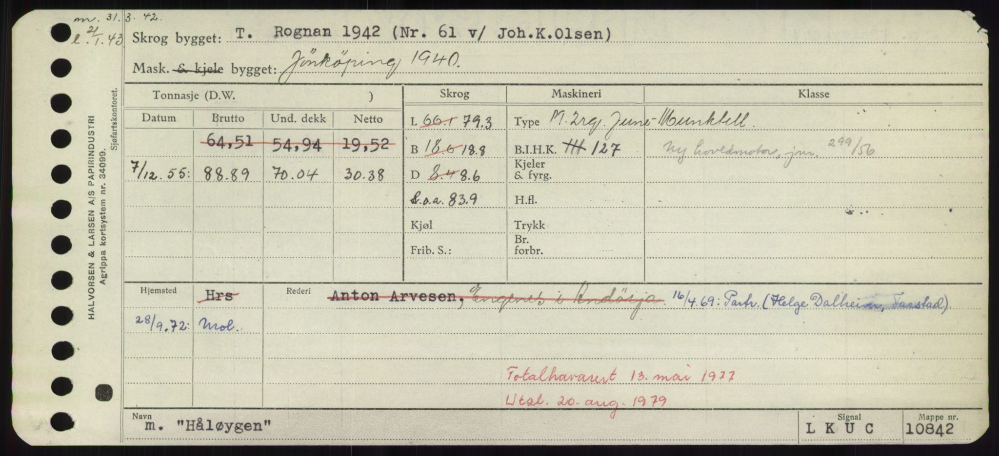 Sjøfartsdirektoratet med forløpere, Skipsmålingen, RA/S-1627/H/Hd/L0017: Fartøy, Holi-Hå, s. 563