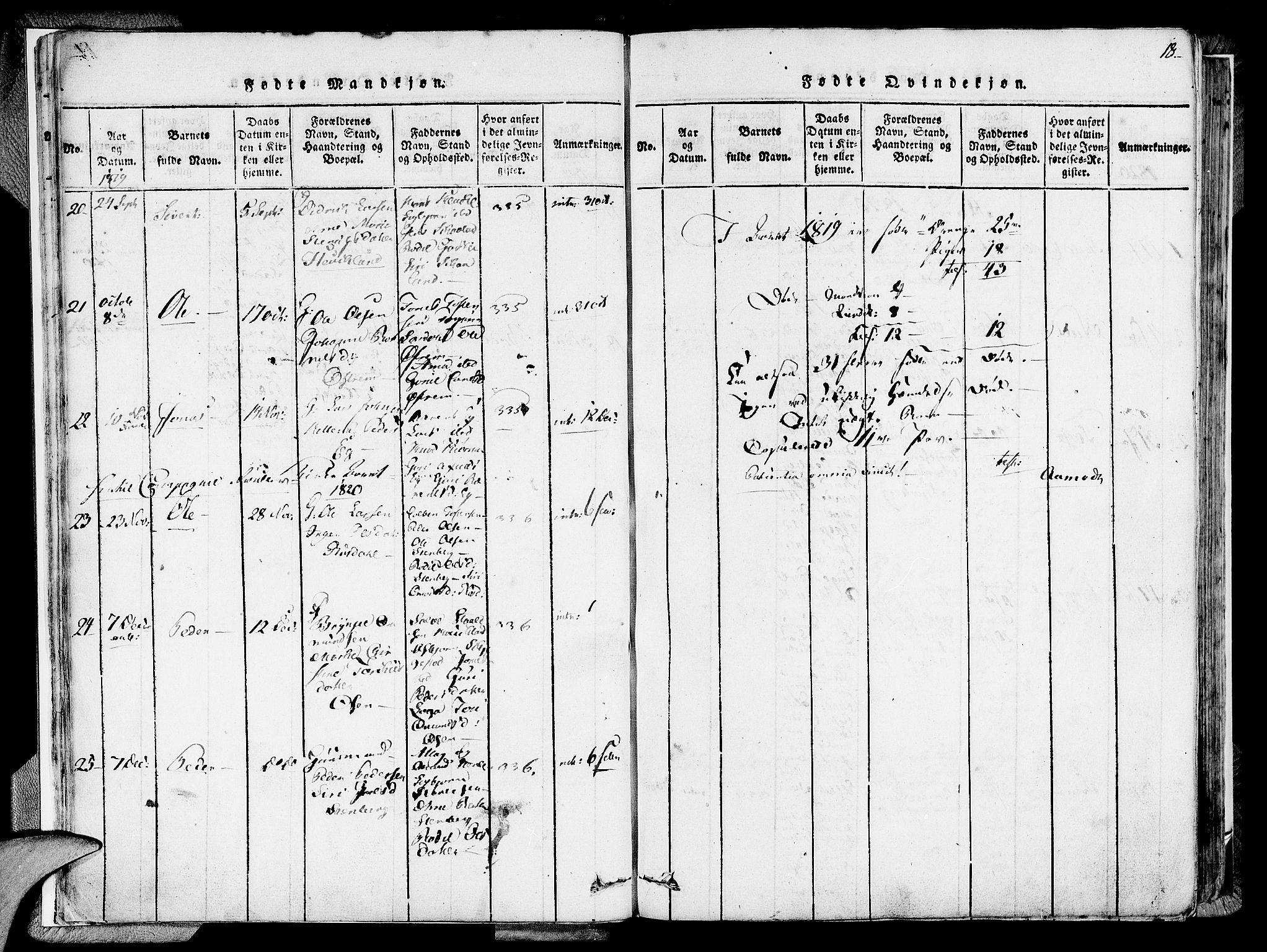 Lund sokneprestkontor, AV/SAST-A-101809/S06/L0005: Ministerialbok nr. A 5, 1815-1833, s. 18