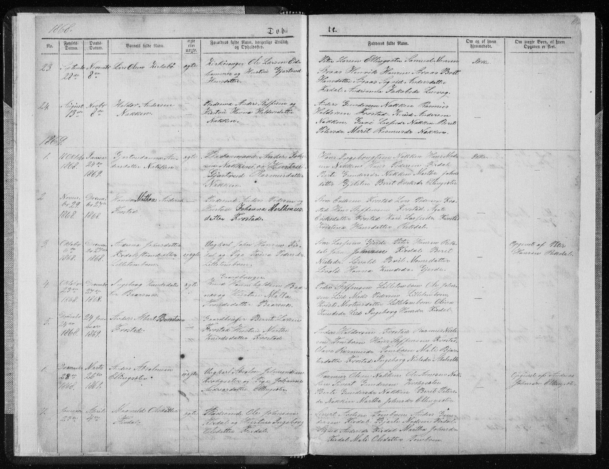 Ministerialprotokoller, klokkerbøker og fødselsregistre - Møre og Romsdal, AV/SAT-A-1454/540/L0541: Klokkerbok nr. 540C01, 1867-1920, s. 6