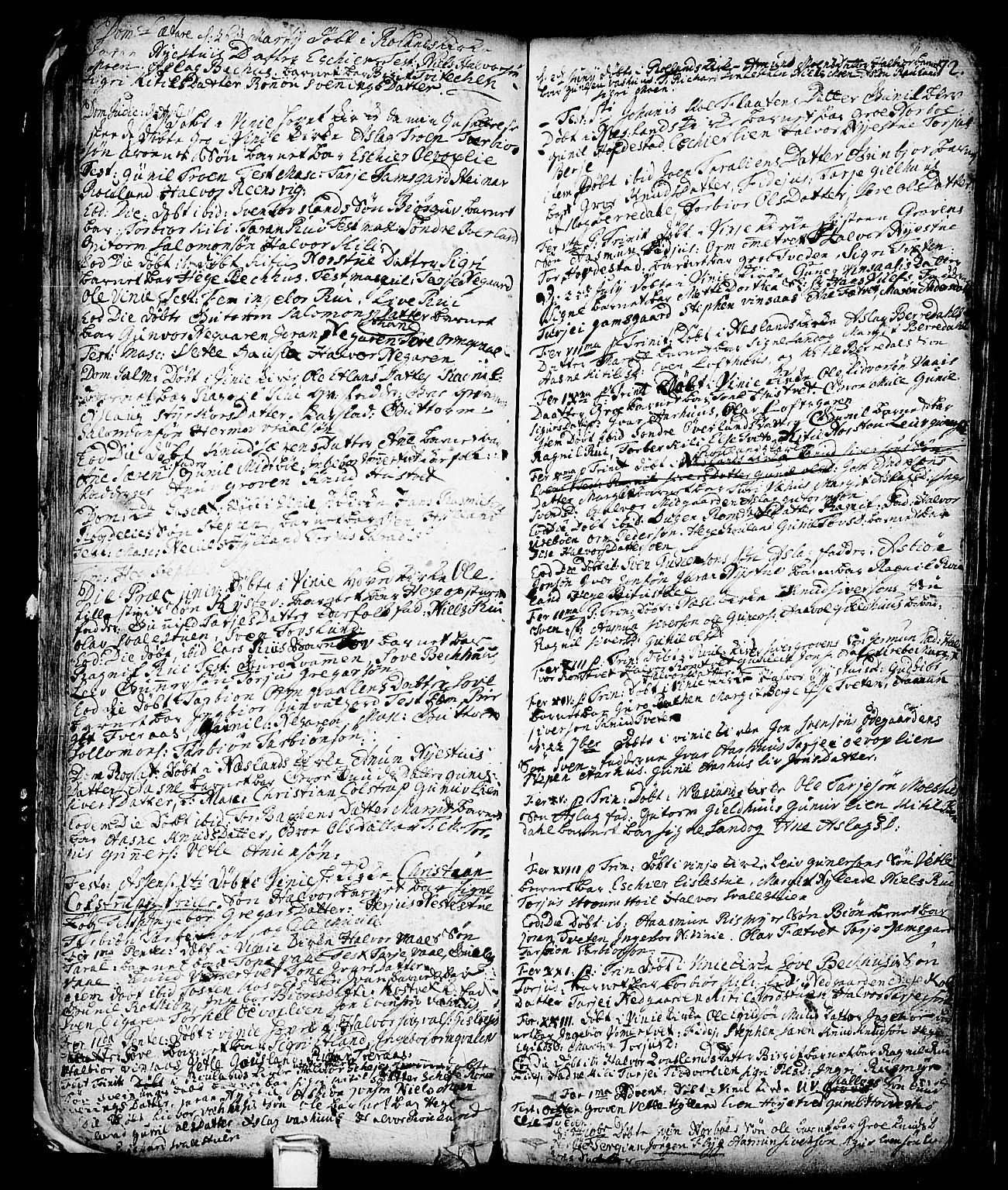 Vinje kirkebøker, SAKO/A-312/F/Fa/L0001: Ministerialbok nr. I 1, 1717-1766, s. 72