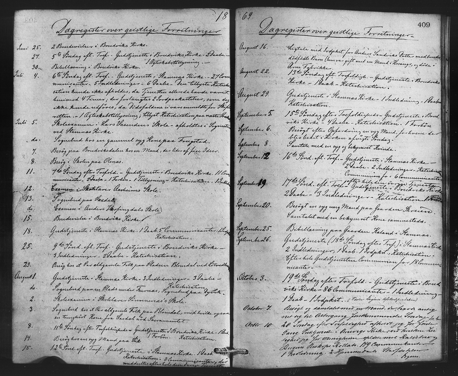 Bruvik Sokneprestembete, AV/SAB-A-74701/H/Haa: Ministerialbok nr. A 1, 1869-1877, s. 409