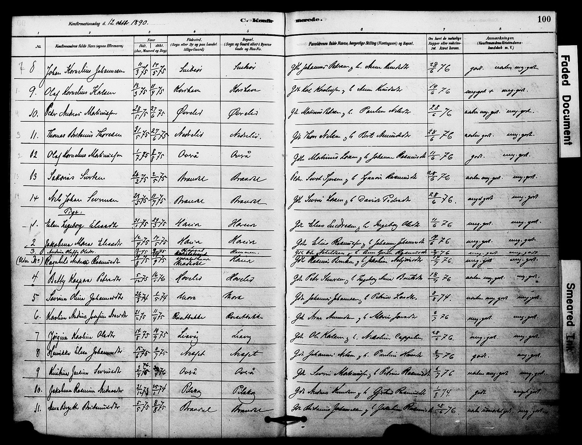 Ministerialprotokoller, klokkerbøker og fødselsregistre - Møre og Romsdal, AV/SAT-A-1454/510/L0122: Ministerialbok nr. 510A02, 1878-1897, s. 100