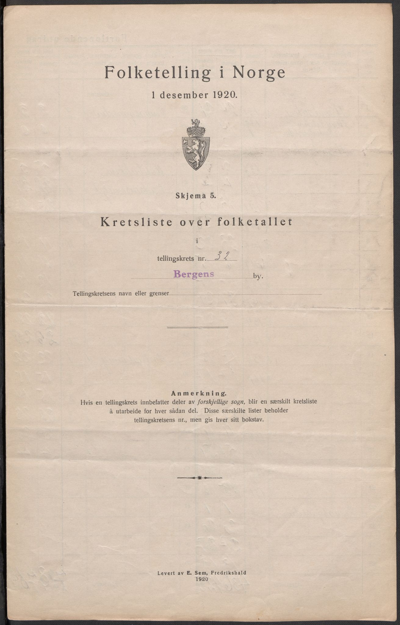 SAB, Folketelling 1920 for 1301 Bergen kjøpstad, 1920, s. 108