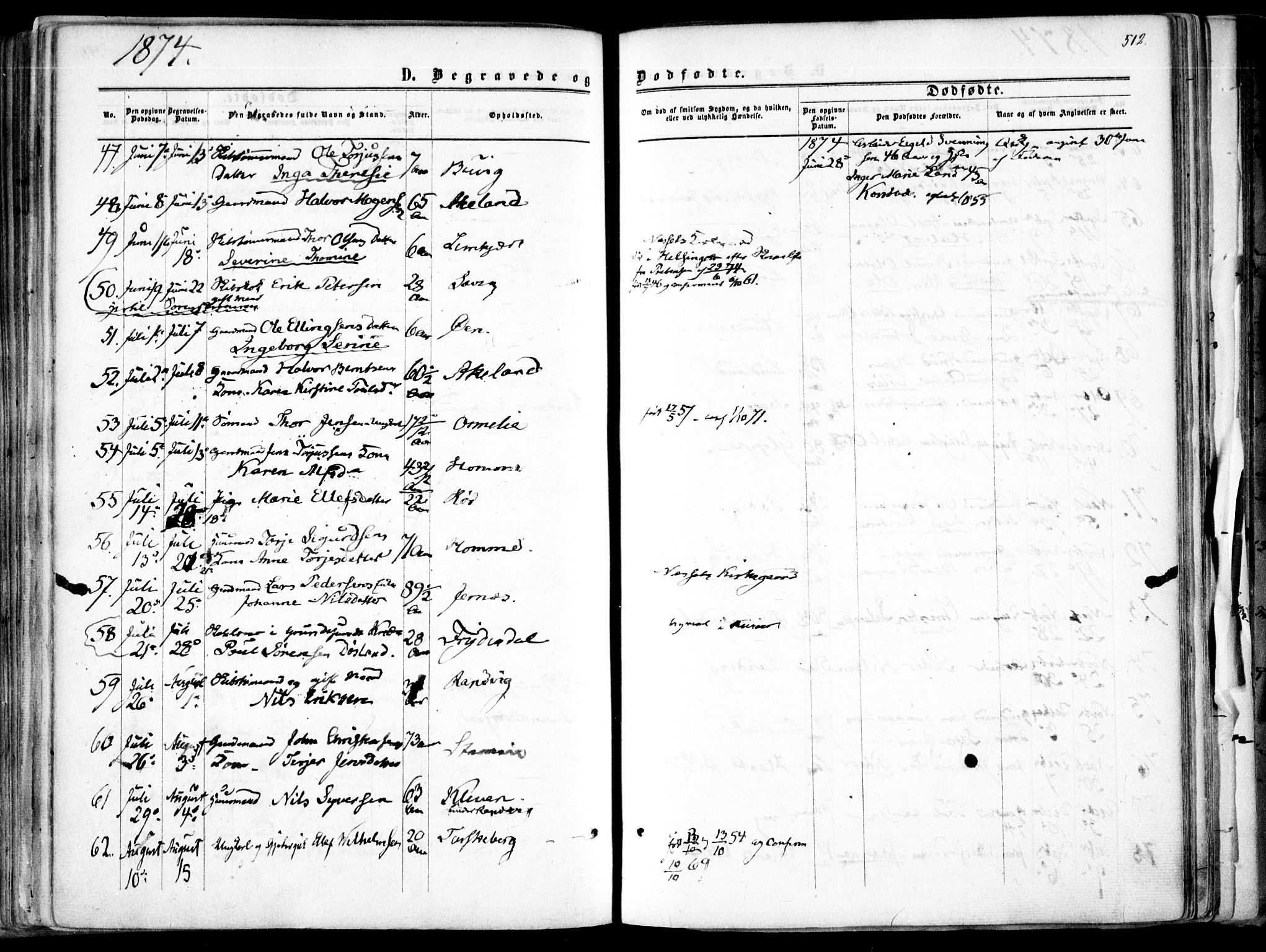 Søndeled sokneprestkontor, SAK/1111-0038/F/Fa/L0003: Ministerialbok nr. A 3, 1861-1879, s. 512