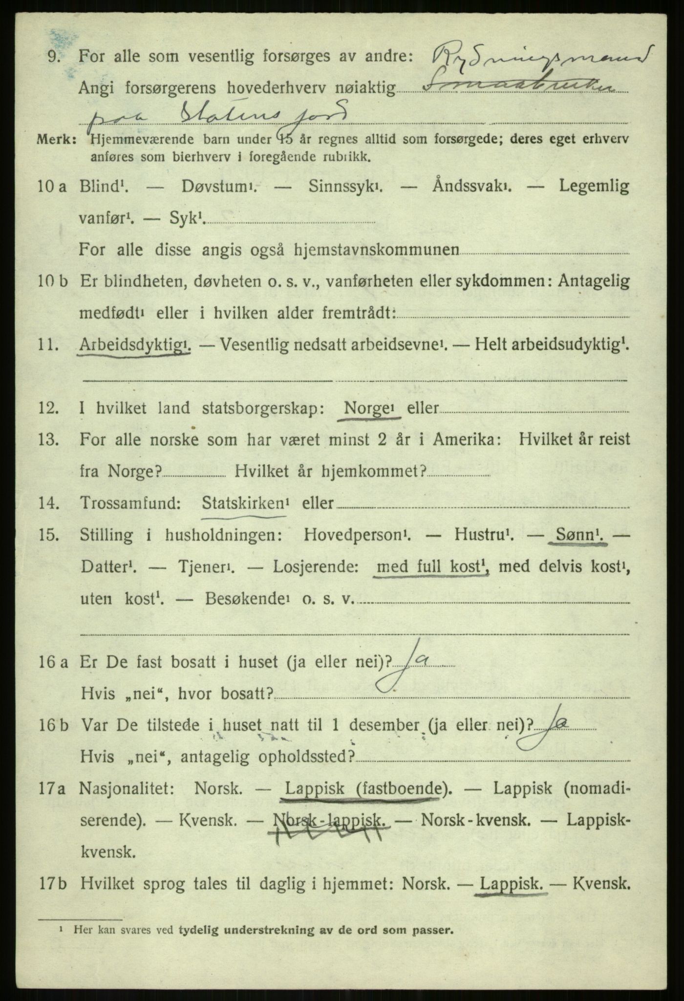 SATØ, Folketelling 1920 for 1927 Tranøy herred, 1920, s. 3804