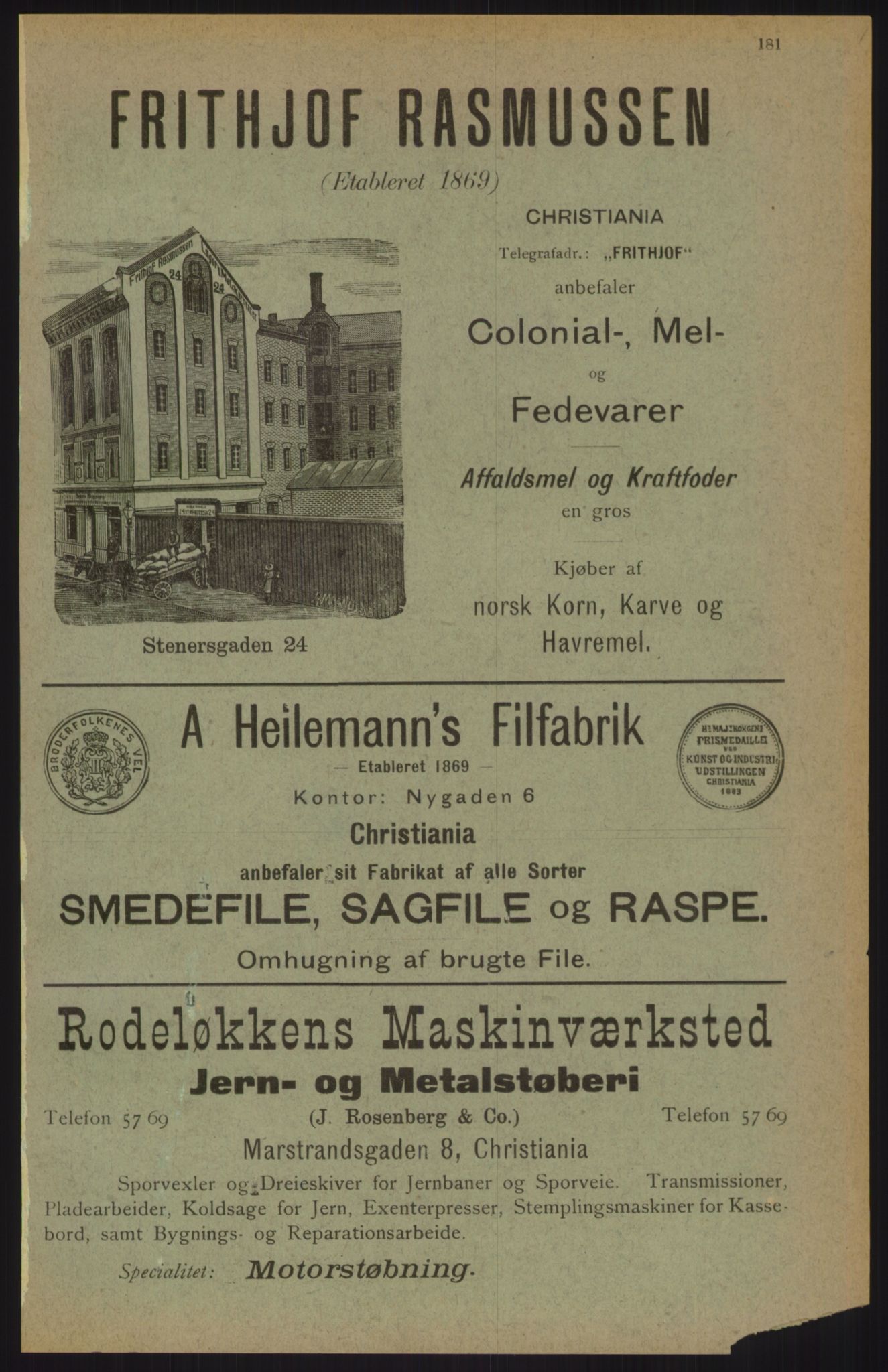Kristiania/Oslo adressebok, PUBL/-, 1911, s. 181
