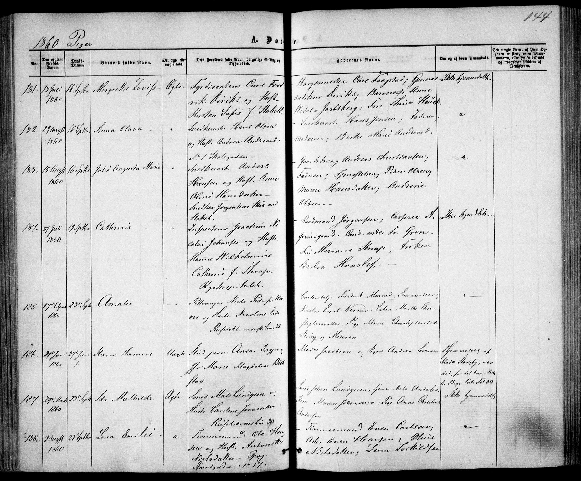 Trefoldighet prestekontor Kirkebøker, AV/SAO-A-10882/F/Fa/L0001: Ministerialbok nr. I 1, 1858-1863, s. 144