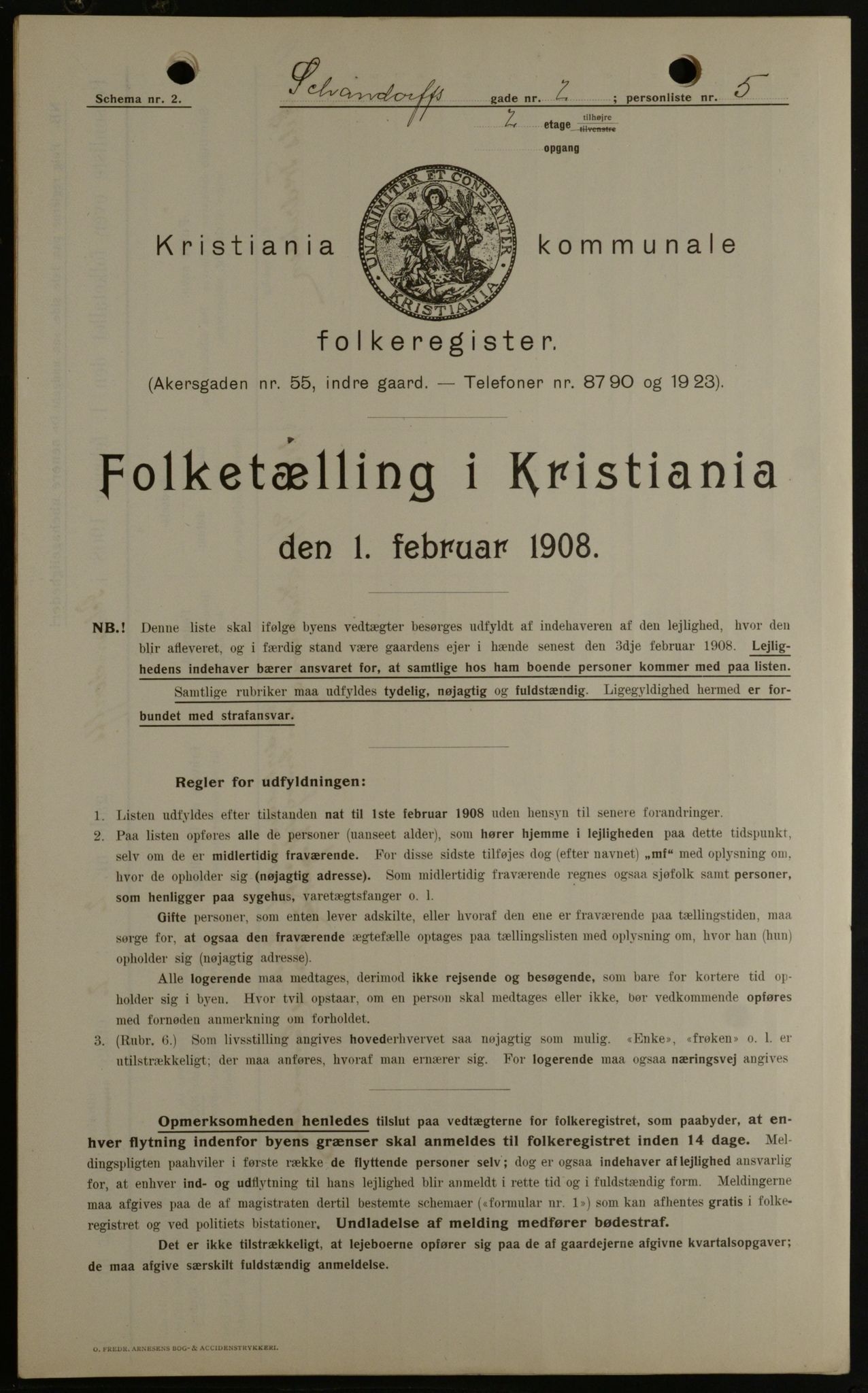 OBA, Kommunal folketelling 1.2.1908 for Kristiania kjøpstad, 1908, s. 80637