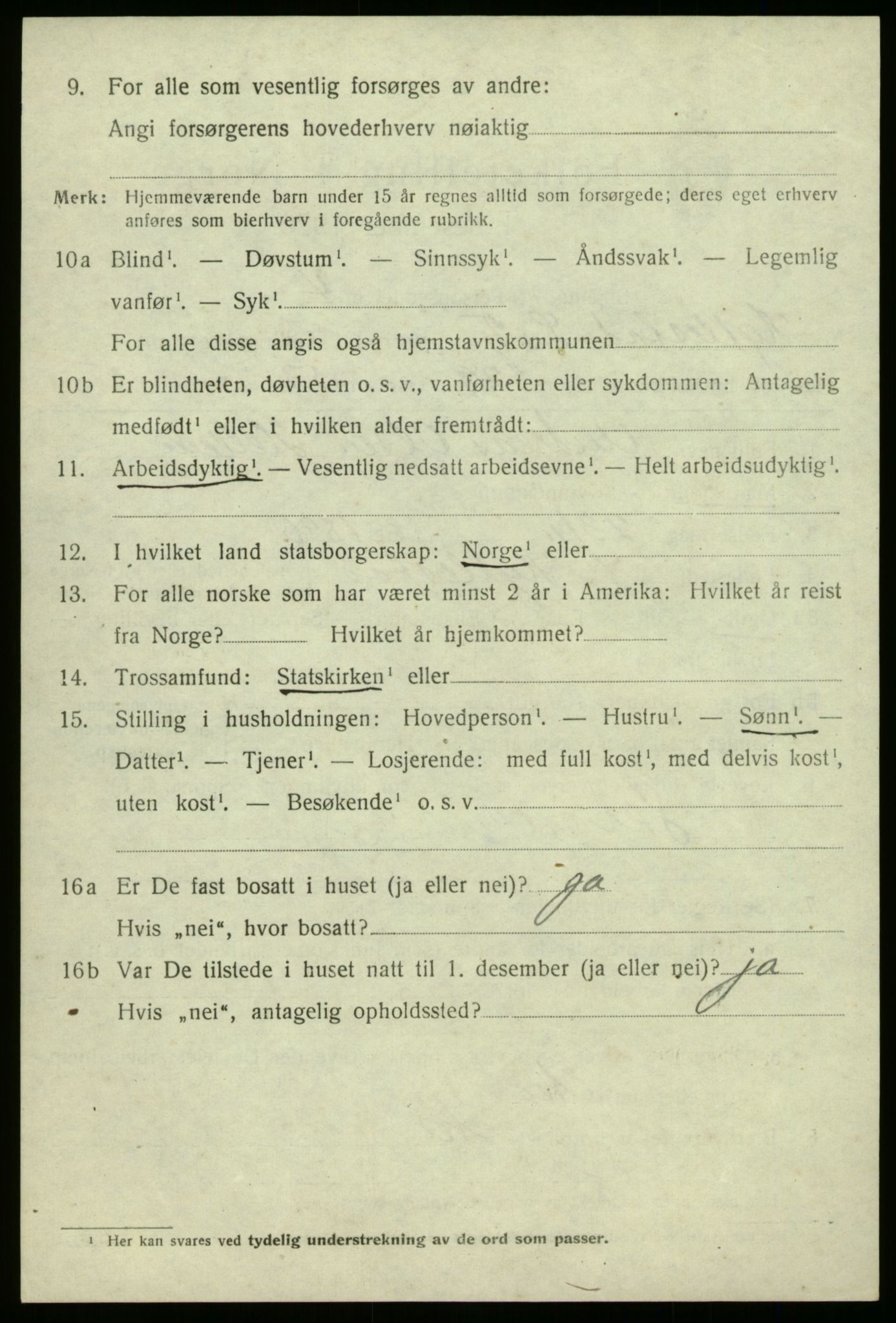 SAB, Folketelling 1920 for 1413 Hyllestad herred, 1920, s. 3051