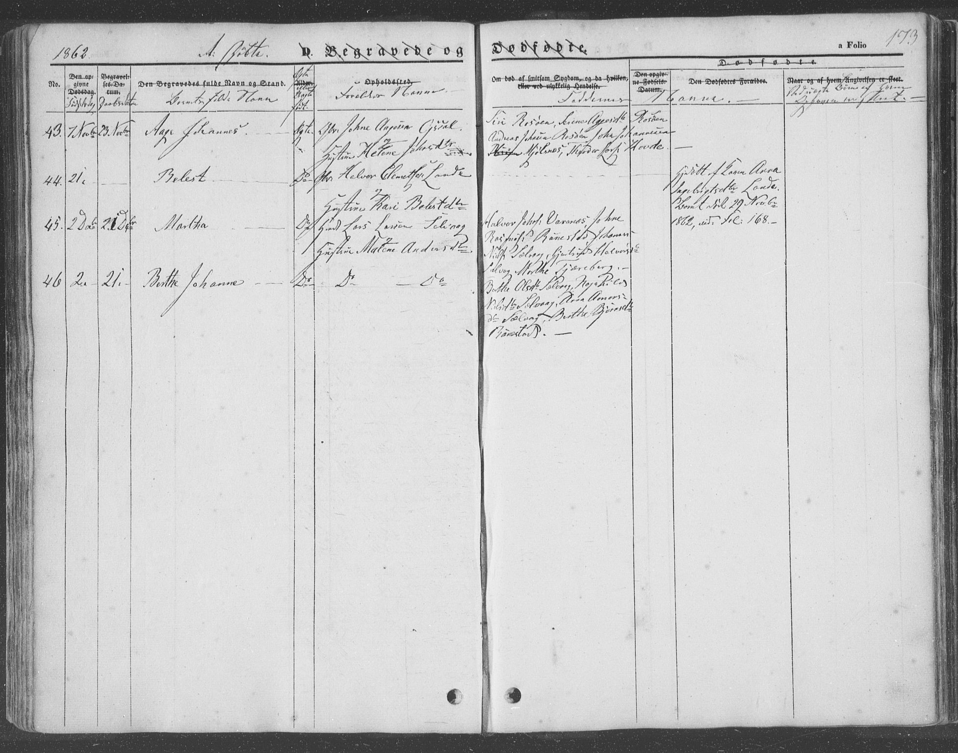Finnøy sokneprestkontor, AV/SAST-A-101825/H/Ha/Haa/L0007: Ministerialbok nr. A 7, 1847-1862, s. 173