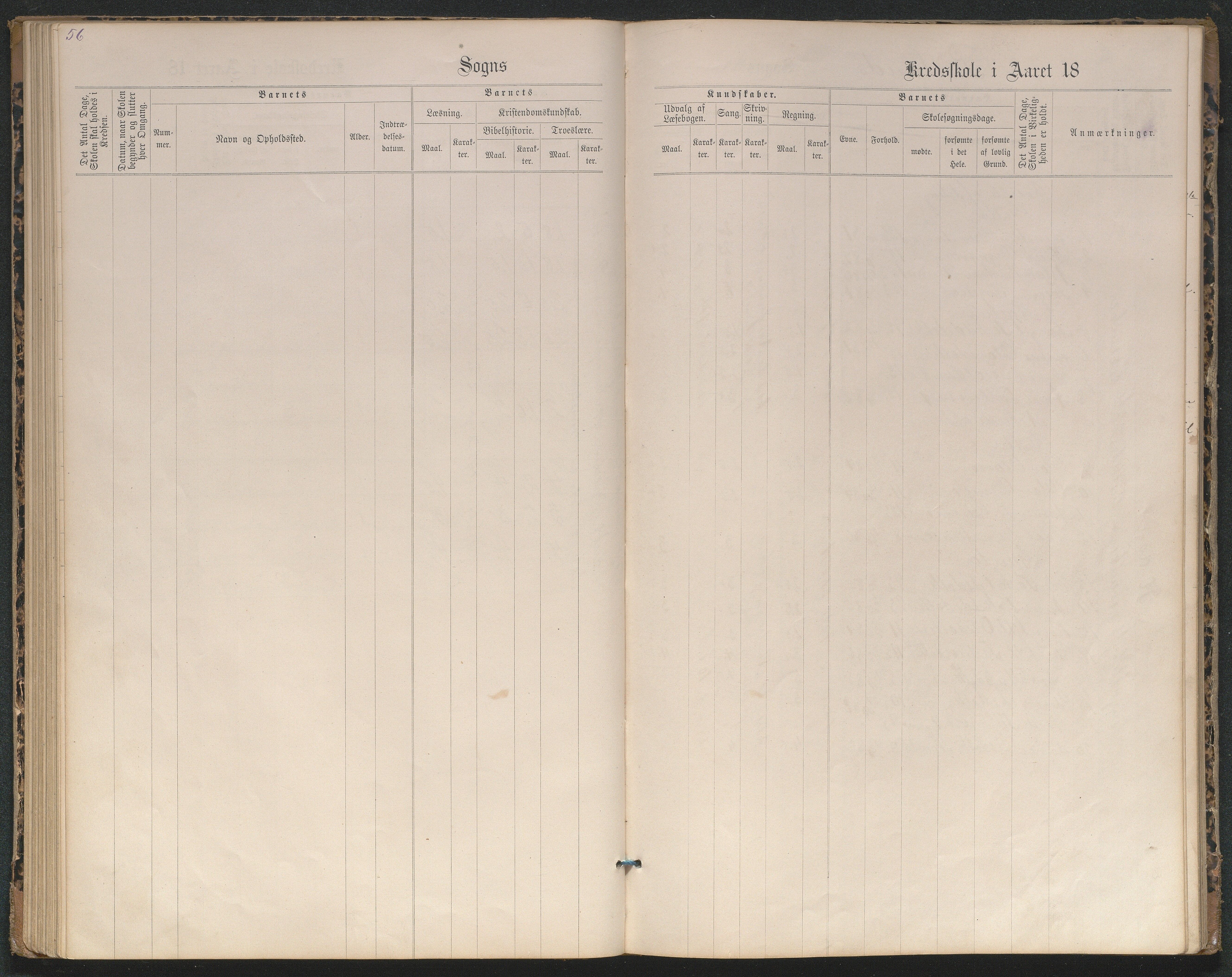 Bygland kommune, Skulekrinsar i Midt-Bygland, AAKS/KA0938-550b/F2/L0004: Karakterprotokoll Sandnes og Skomedal, 1886-1914, s. 56