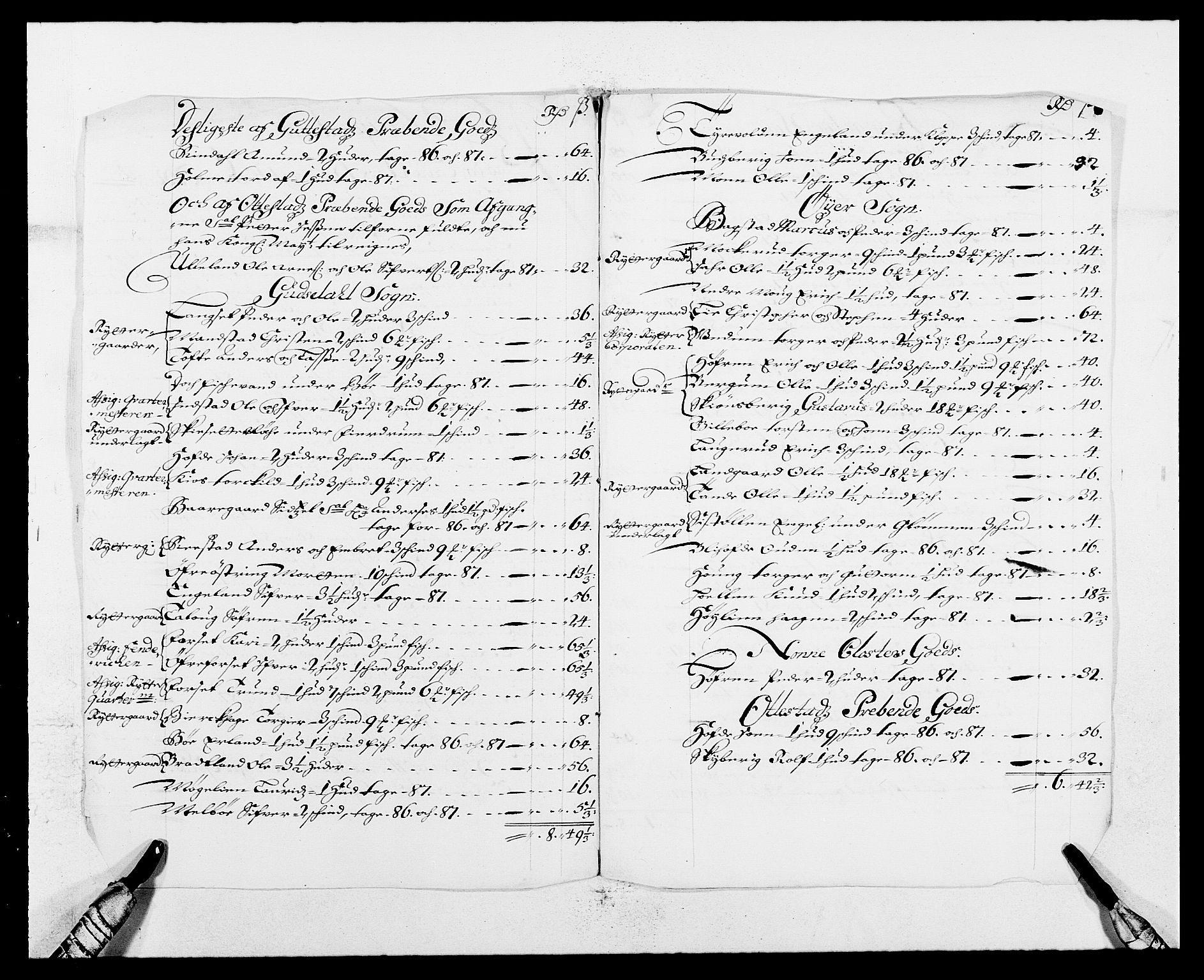 Rentekammeret inntil 1814, Reviderte regnskaper, Fogderegnskap, AV/RA-EA-4092/R17/L1162: Fogderegnskap Gudbrandsdal, 1682-1689, s. 88