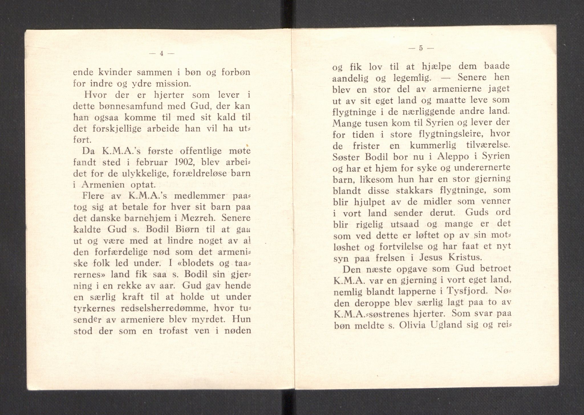 Kvinnelige Misjonsarbeidere, AV/RA-PA-0699/F/Fa/L0001/0008: -- / Trykte beretninger. 10-, 20, 25, og 30-årsjubileum, 1902-1932