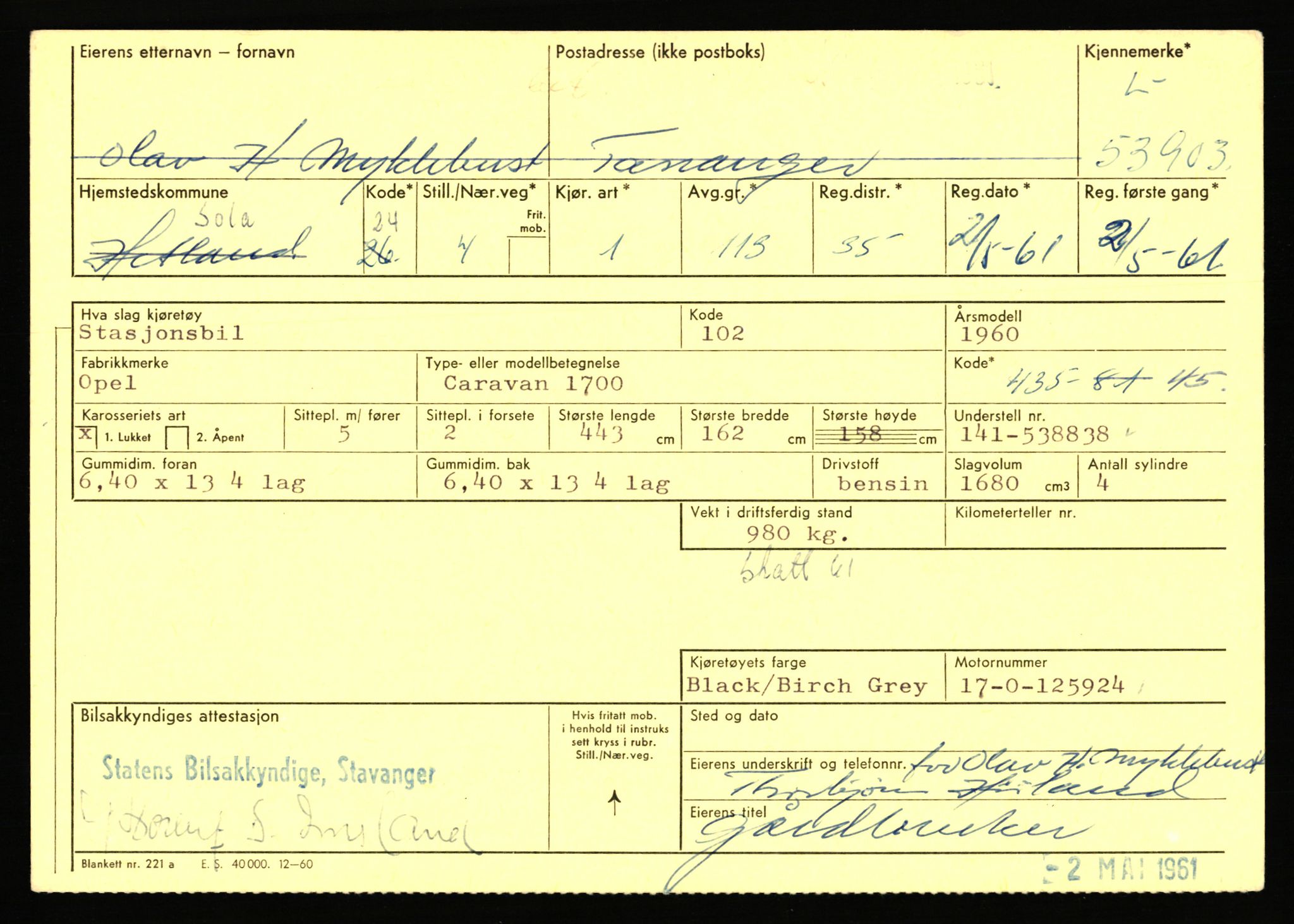 Stavanger trafikkstasjon, AV/SAST-A-101942/0/F/L0053: L-52900 - L-54199, 1930-1971, s. 2297