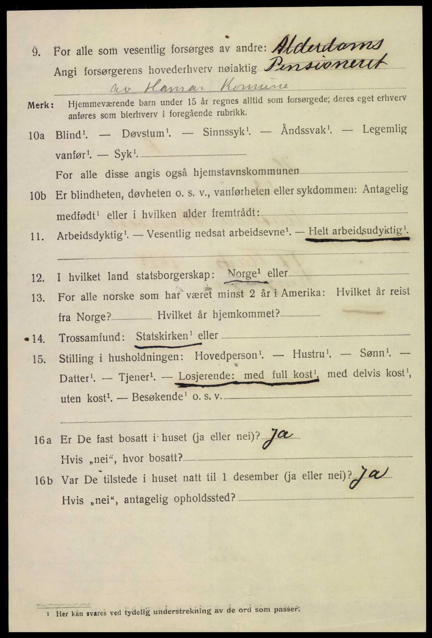 SAH, Folketelling 1920 for 0401 Hamar kjøpstad, 1920, s. 4704