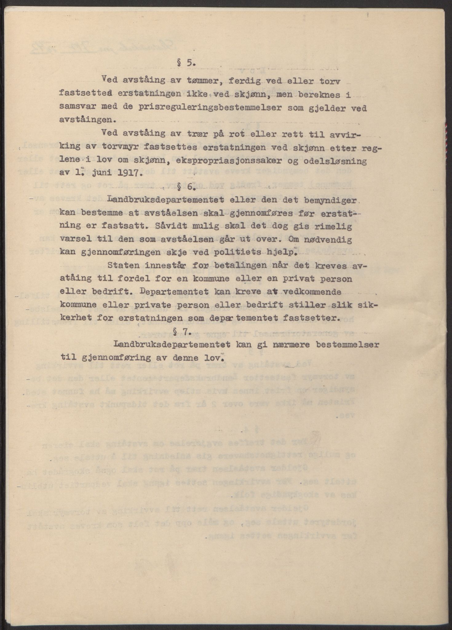 NS-administrasjonen 1940-1945 (Statsrådsekretariatet, de kommisariske statsråder mm), RA/S-4279/D/Db/L0098: Lover II, 1942, s. 420