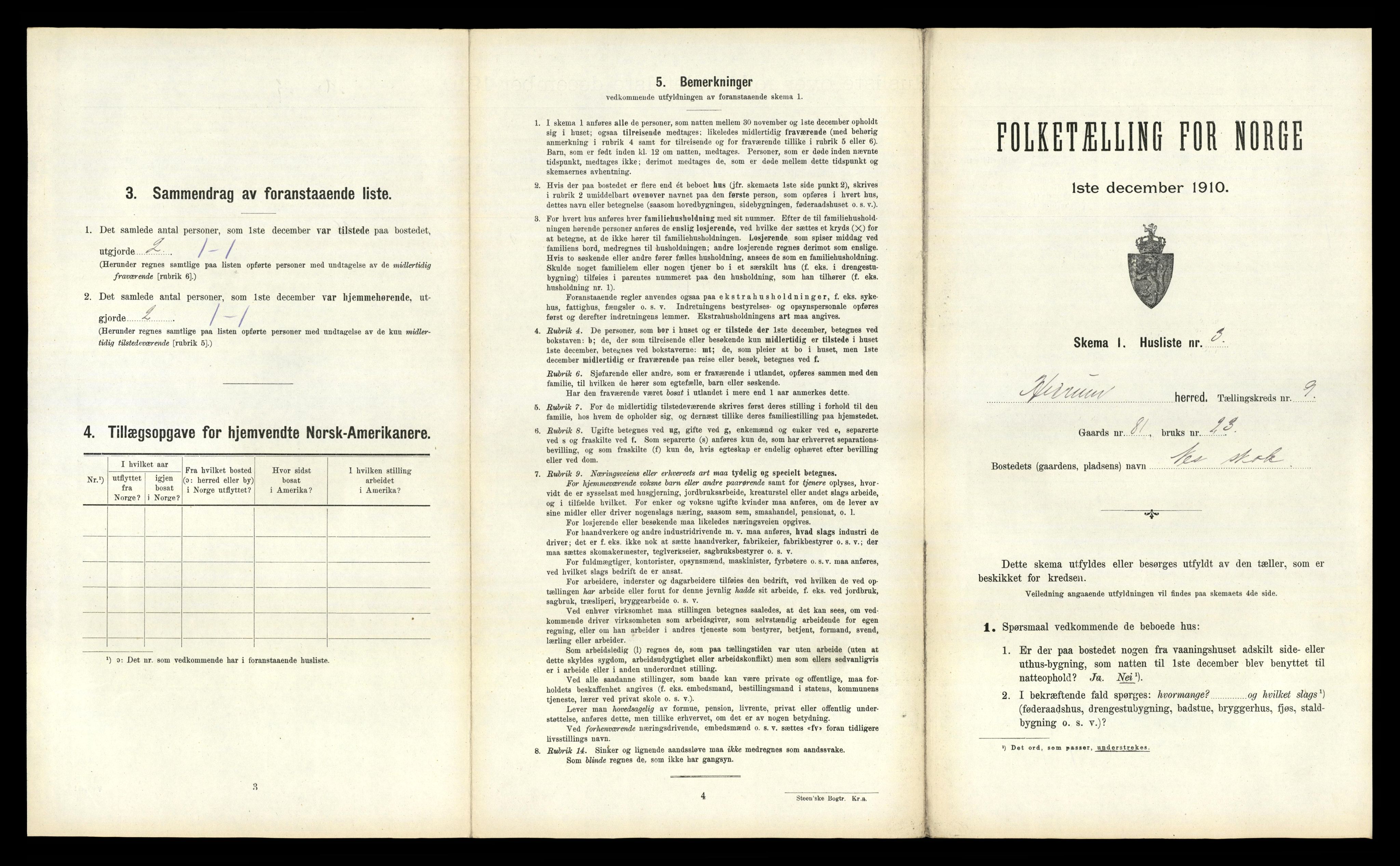 RA, Folketelling 1910 for 0727 Hedrum herred, 1910, s. 954