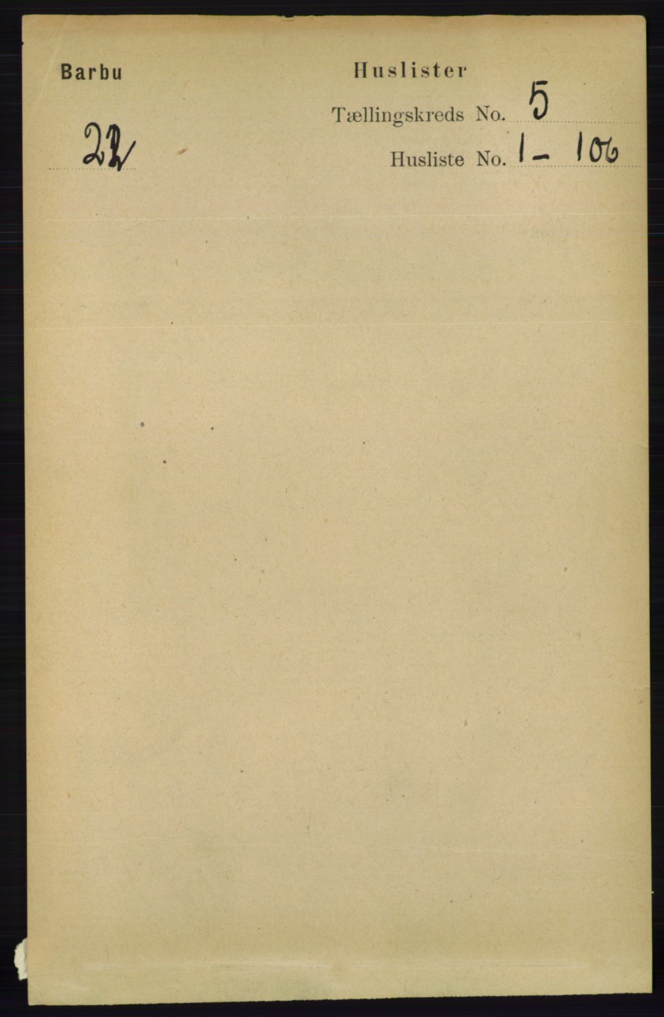 RA, Folketelling 1891 for 0990 Barbu herred, 1891, s. 3435