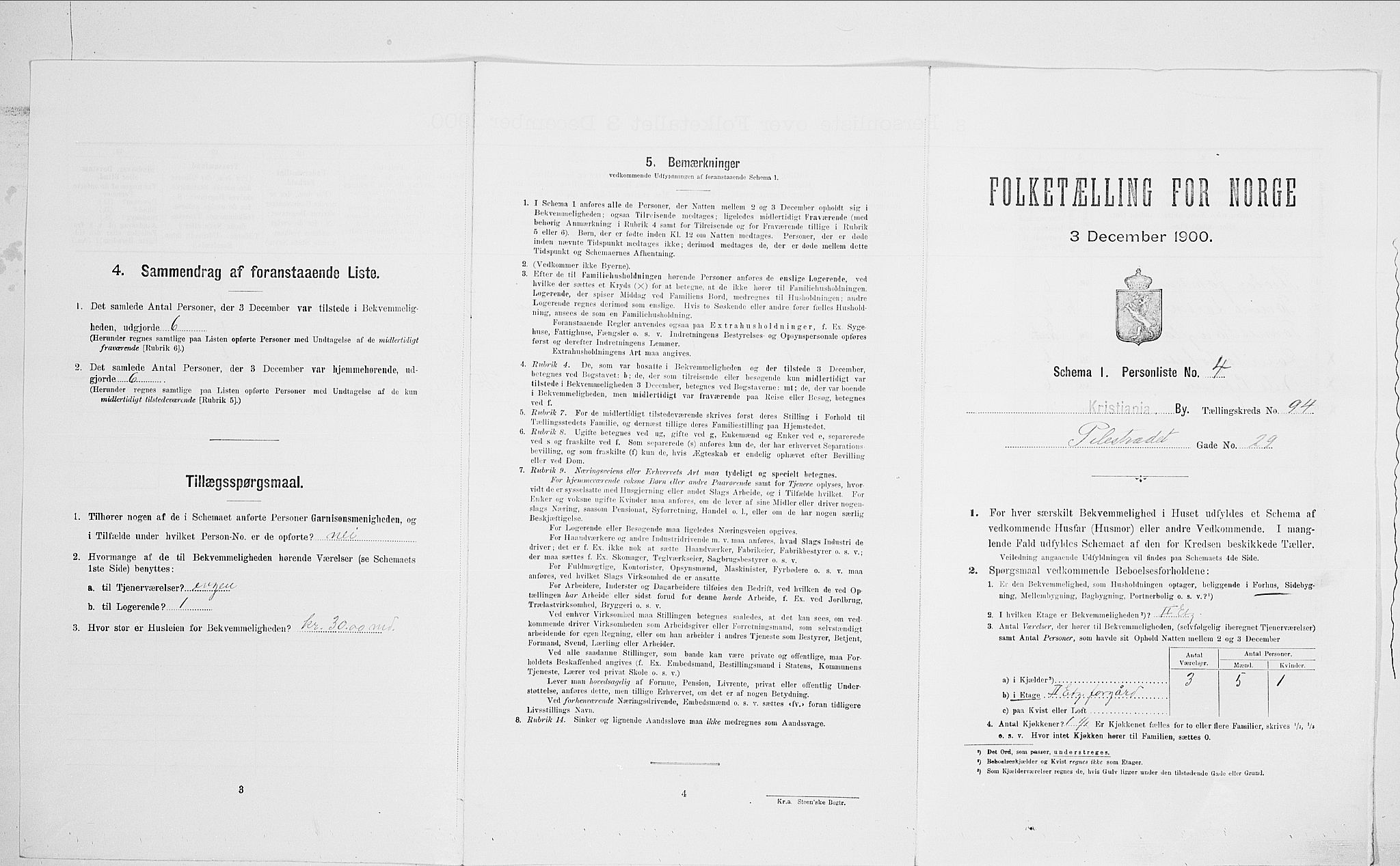 SAO, Folketelling 1900 for 0301 Kristiania kjøpstad, 1900, s. 71334