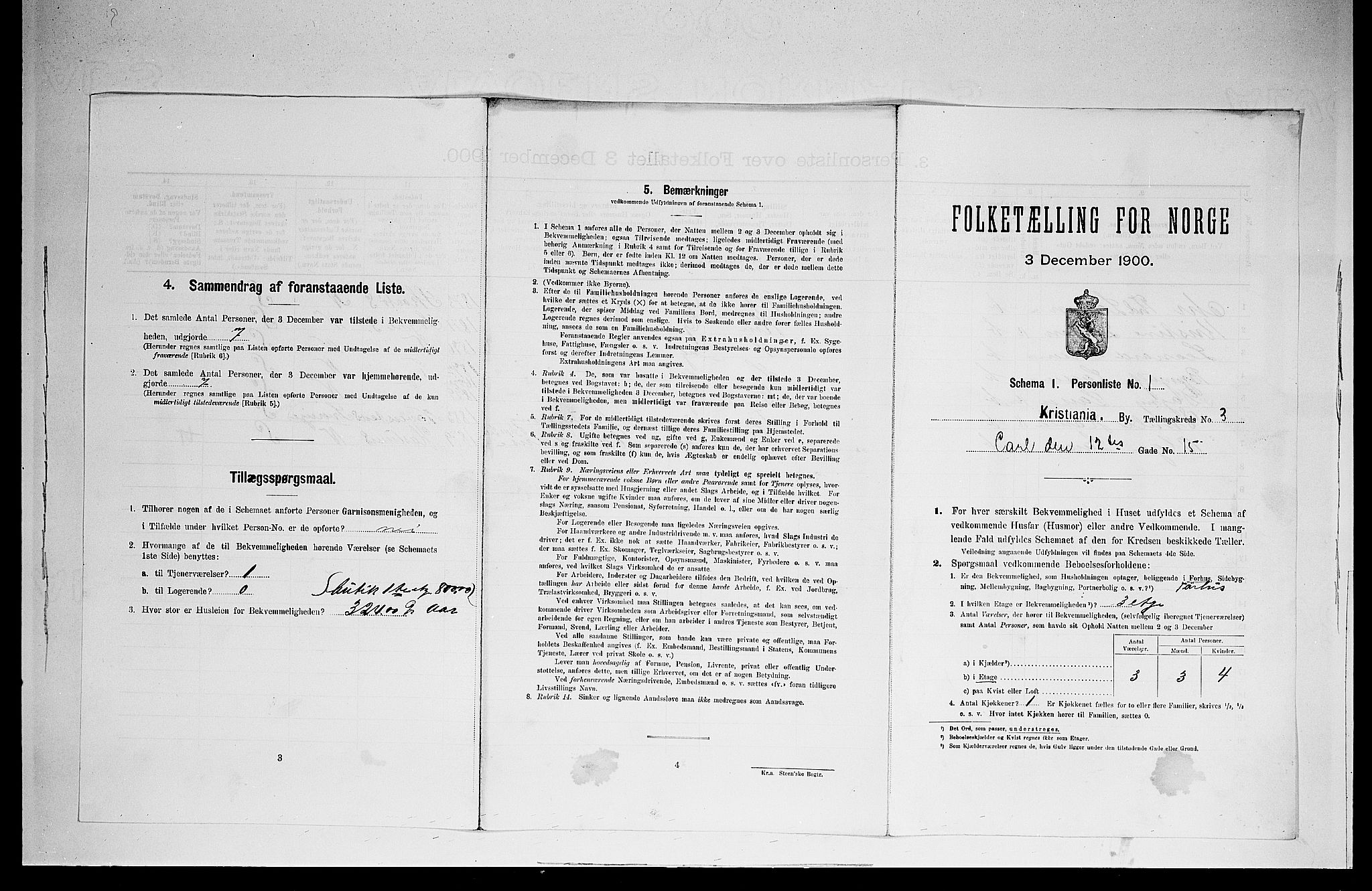 SAO, Folketelling 1900 for 0301 Kristiania kjøpstad, 1900, s. 11017