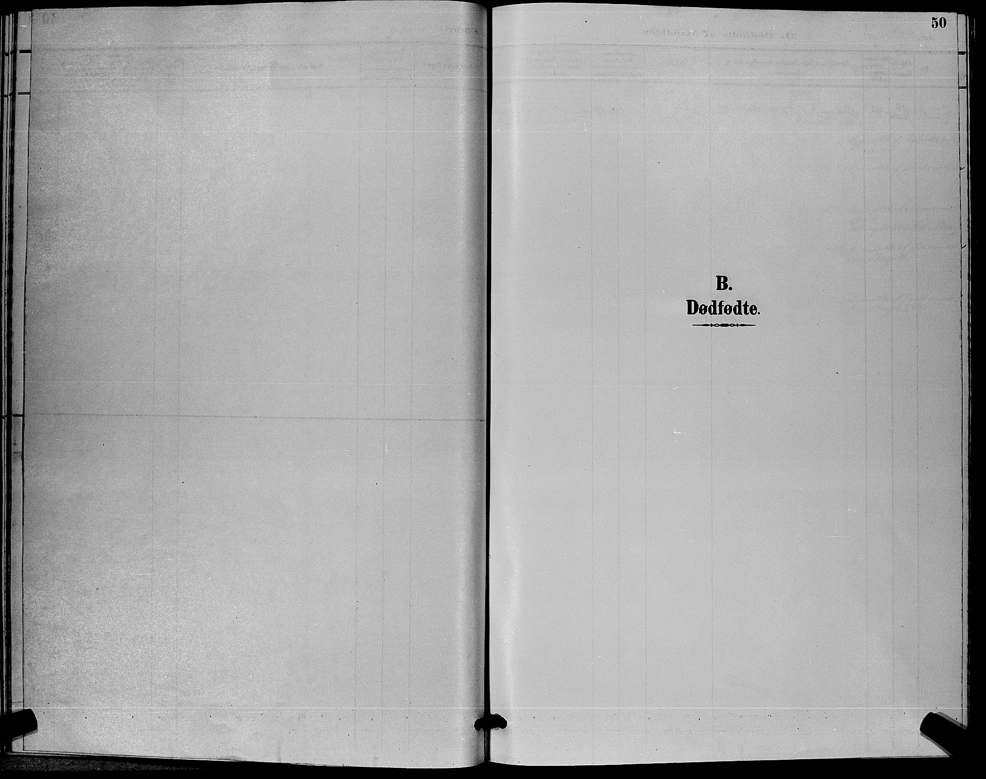 Flesberg kirkebøker, AV/SAKO-A-18/G/Ga/L0004: Klokkerbok nr. I 4 /1, 1890-1898, s. 50