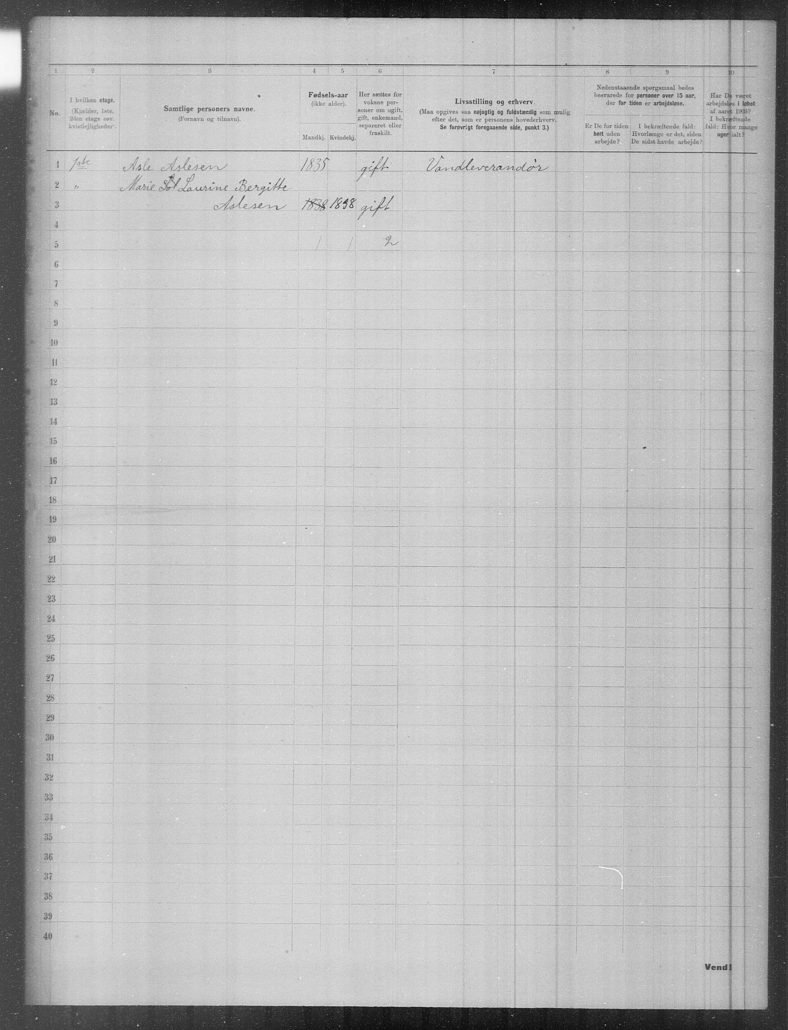 OBA, Kommunal folketelling 31.12.1903 for Kristiania kjøpstad, 1903, s. 4396