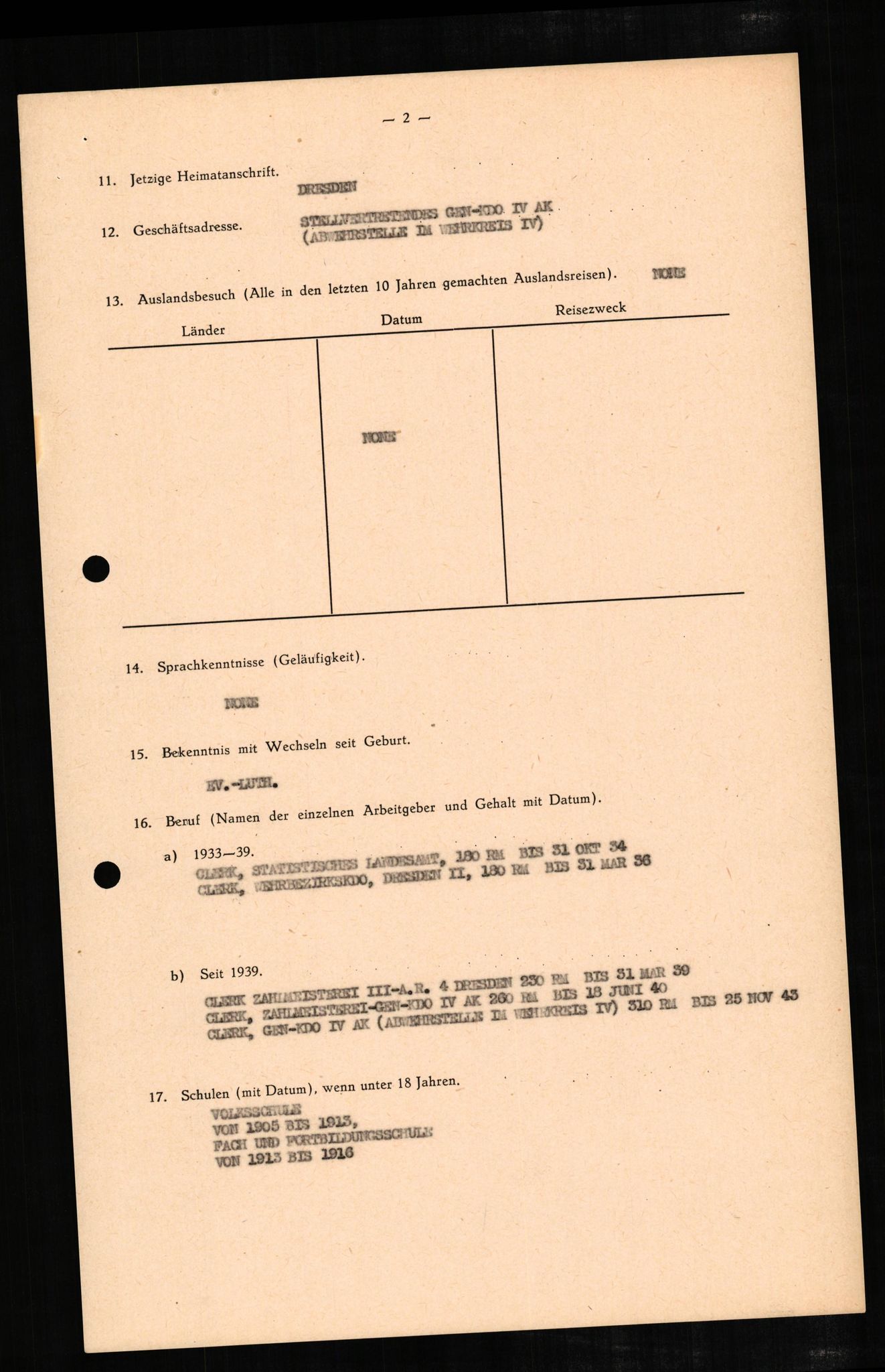 Forsvaret, Forsvarets overkommando II, AV/RA-RAFA-3915/D/Db/L0006: CI Questionaires. Tyske okkupasjonsstyrker i Norge. Tyskere., 1945-1946, s. 282