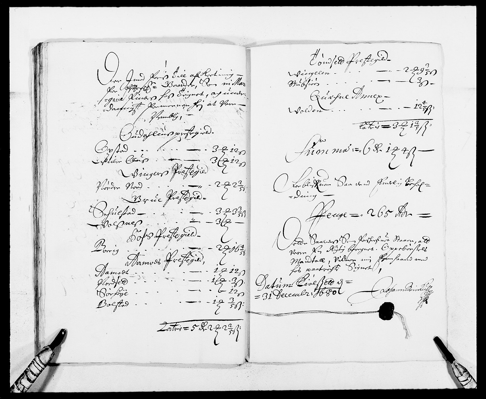 Rentekammeret inntil 1814, Reviderte regnskaper, Fogderegnskap, AV/RA-EA-4092/R13/L0817: Fogderegnskap Solør, Odal og Østerdal, 1680, s. 274
