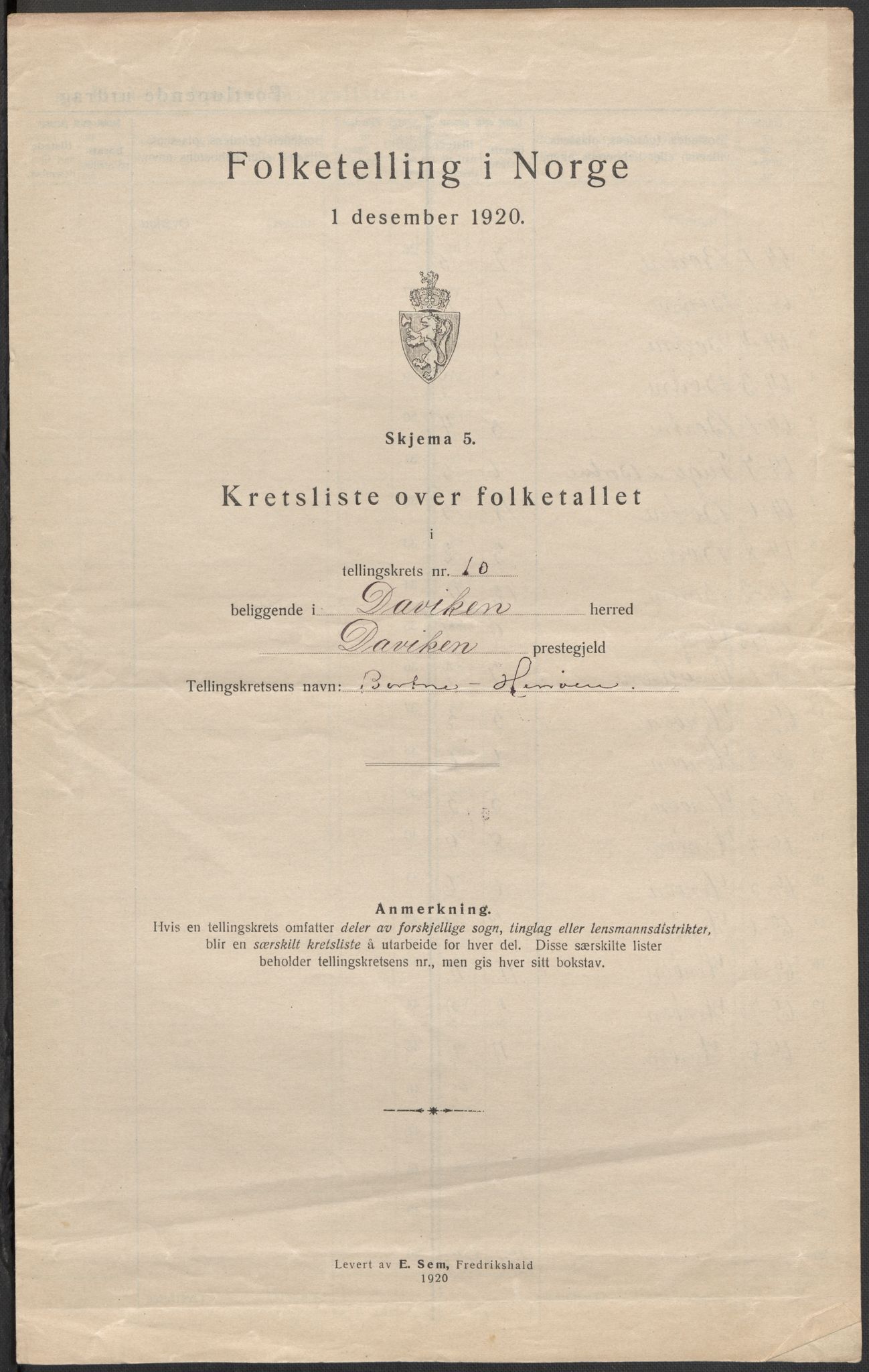 SAB, Folketelling 1920 for 1442 Davik herred, 1920, s. 35