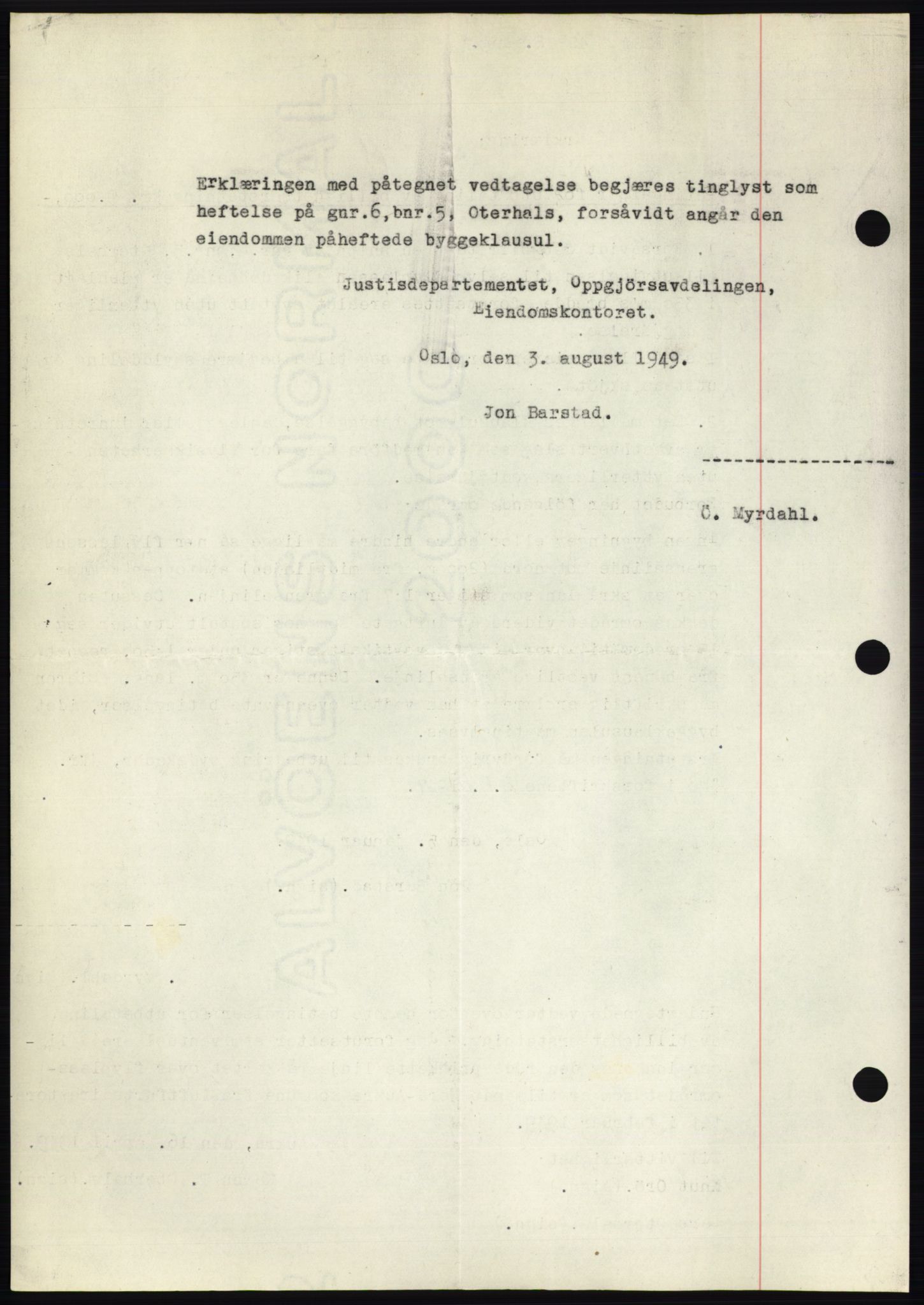 Romsdal sorenskriveri, AV/SAT-A-4149/1/2/2C: Pantebok nr. B4, 1948-1949, Dagboknr: 2158/1949