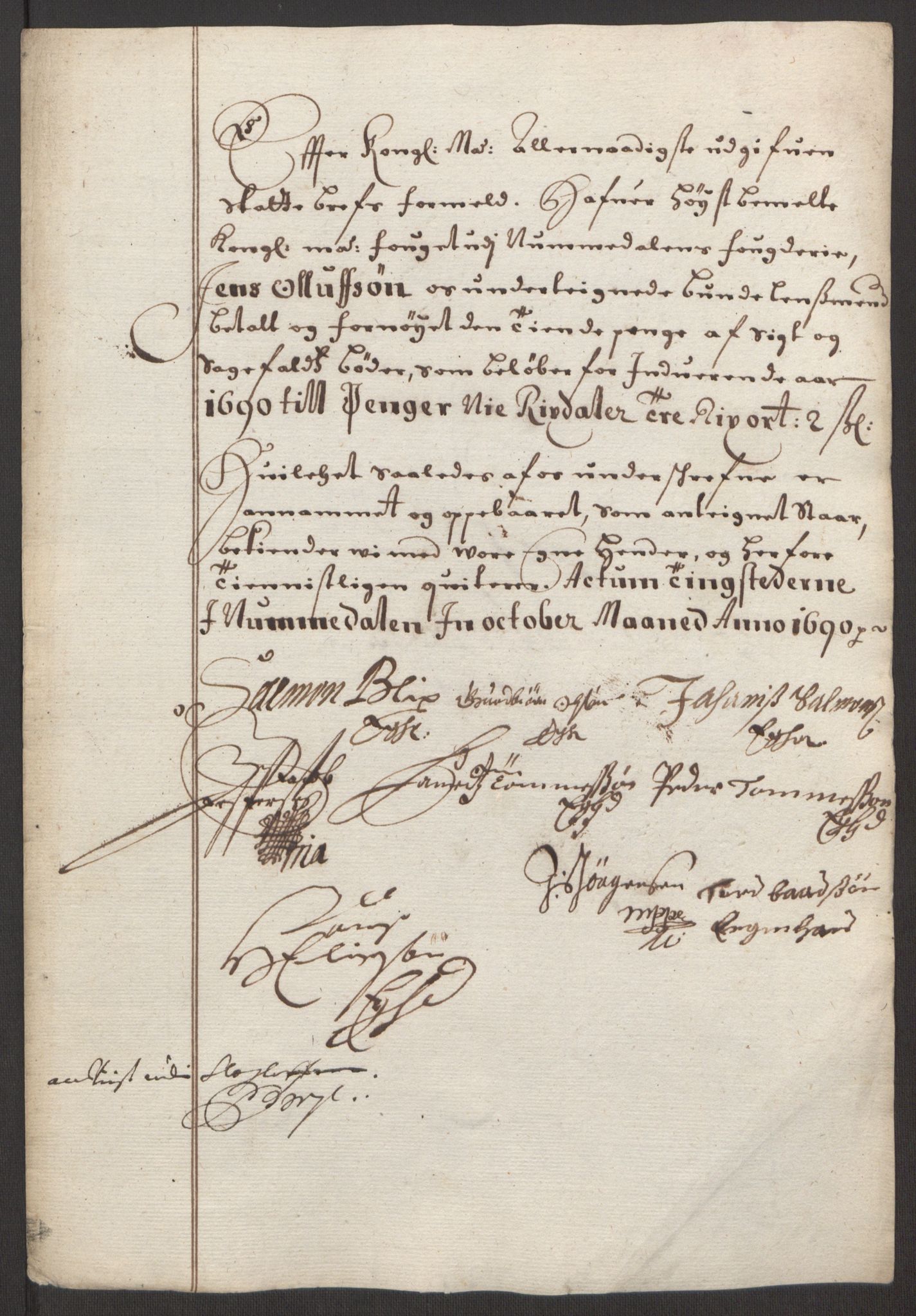 Rentekammeret inntil 1814, Reviderte regnskaper, Fogderegnskap, RA/EA-4092/R64/L4423: Fogderegnskap Namdal, 1690-1691, s. 113