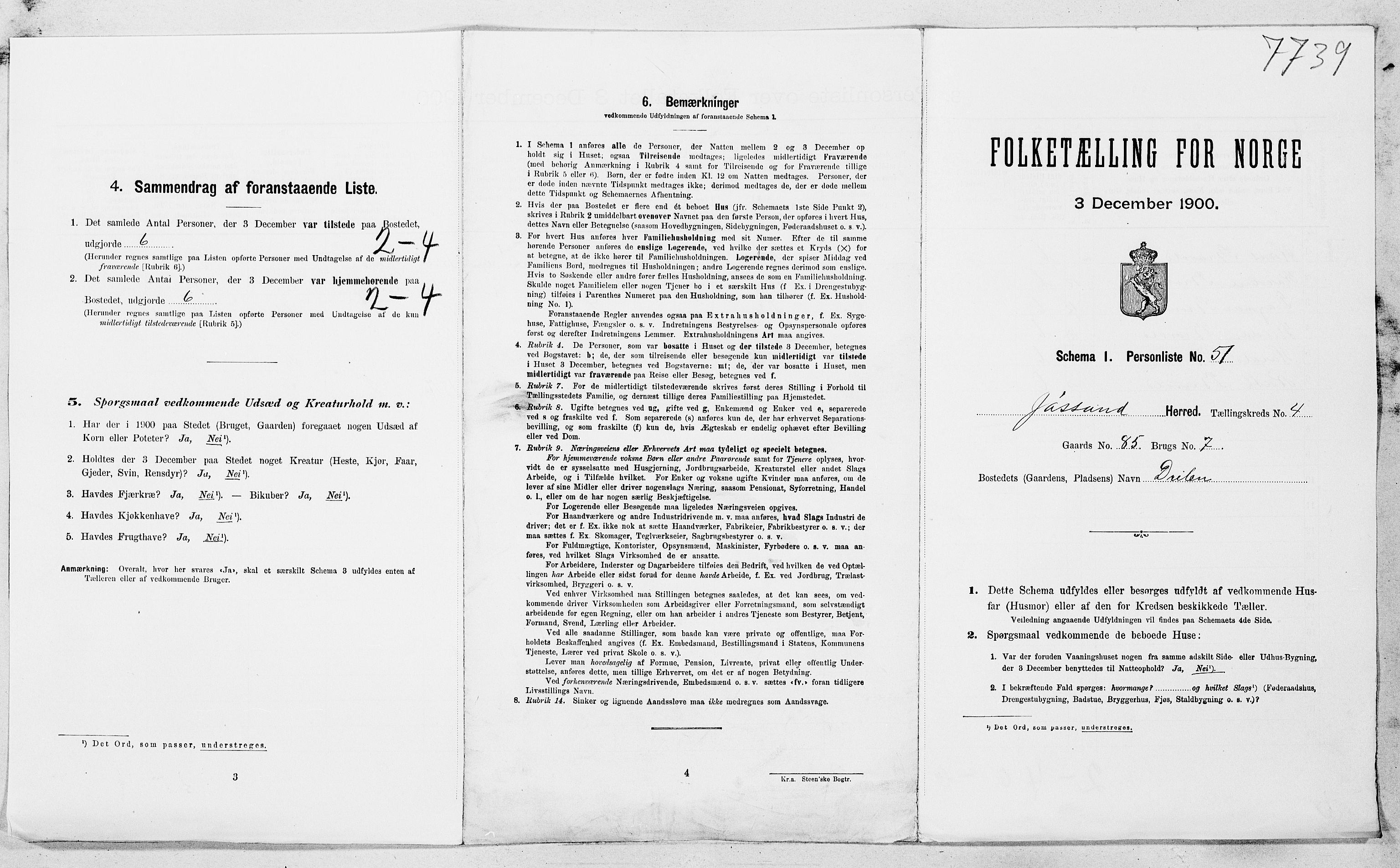 SAT, Folketelling 1900 for 1629 Jøssund herred, 1900, s. 521