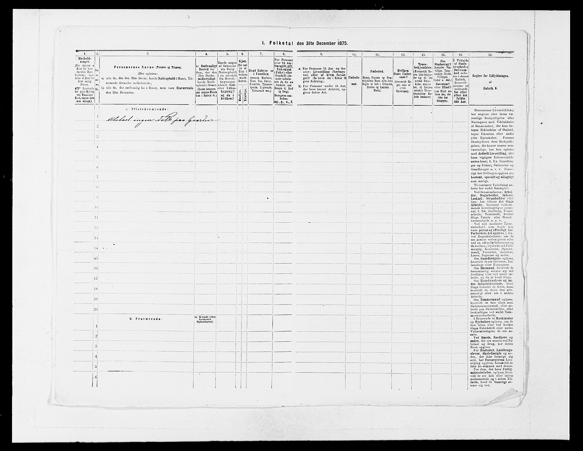 SAB, Folketelling 1875 for 1249P Fana prestegjeld, 1875, s. 311