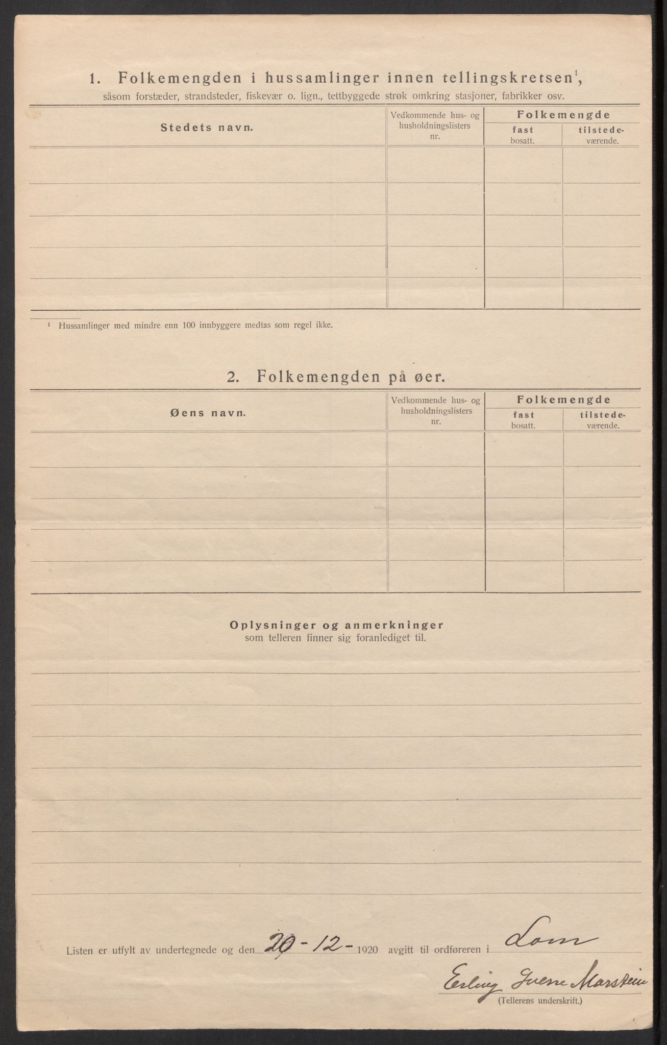 SAH, Folketelling 1920 for 0514 Lom herred, 1920, s. 19