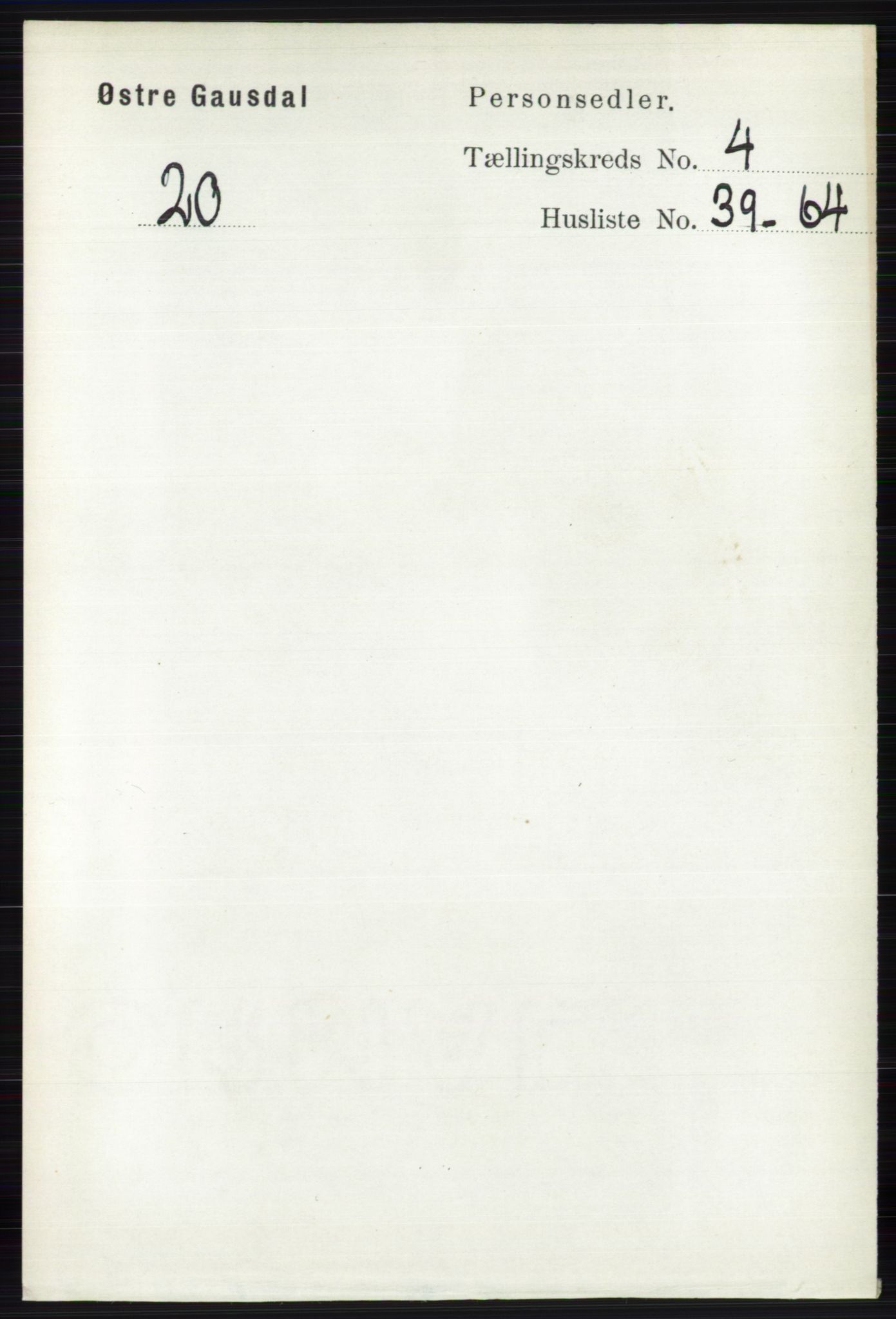 RA, Folketelling 1891 for 0522 Østre Gausdal herred, 1891, s. 2756