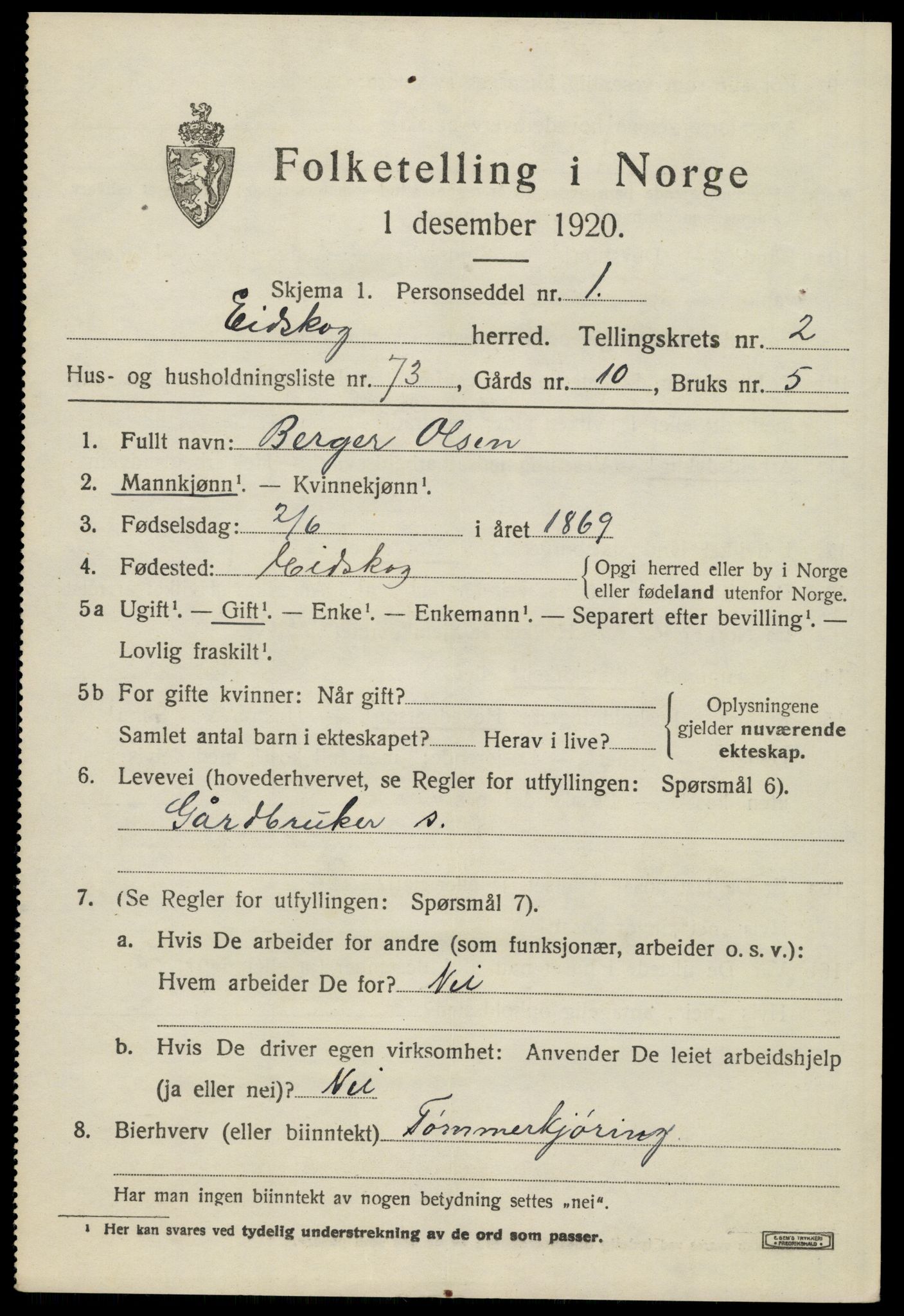 SAH, Folketelling 1920 for 0420 Eidskog herred, 1920, s. 3691