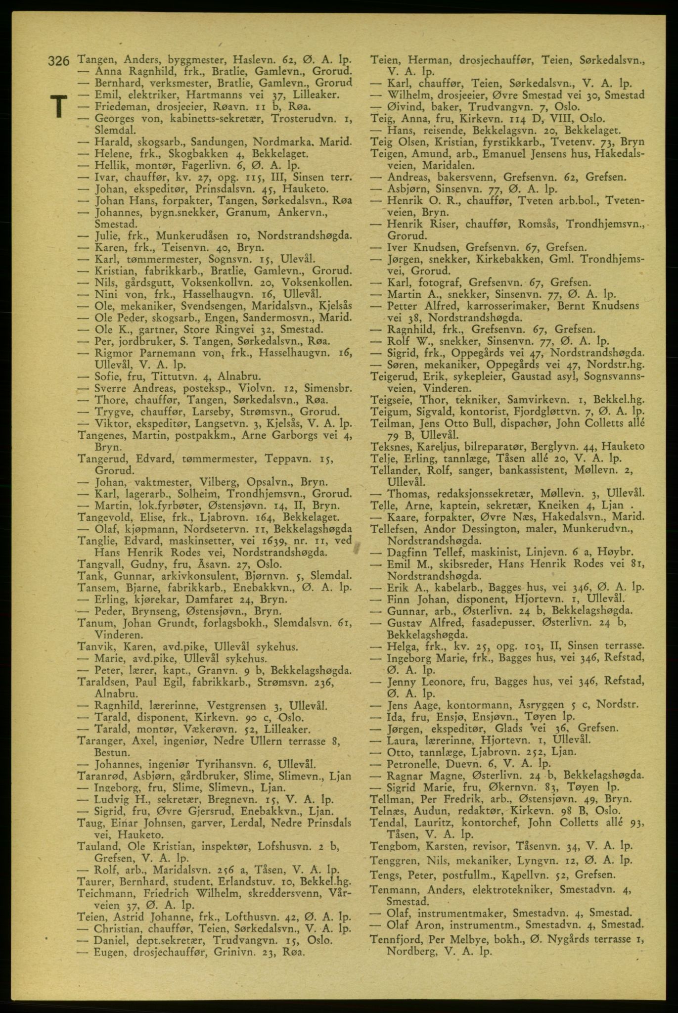 Aker adressebok/adressekalender, PUBL/001/A/006: Aker adressebok, 1937-1938, s. 326
