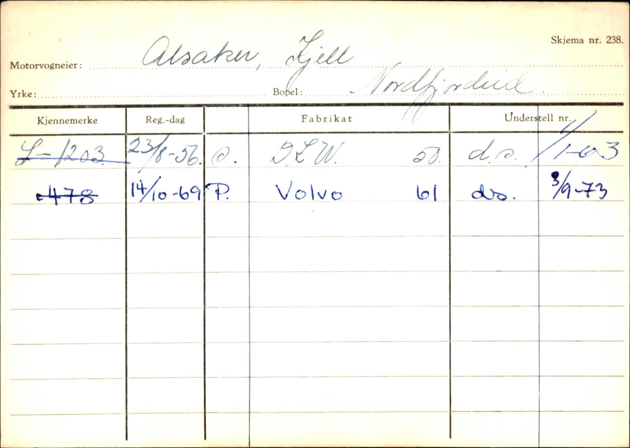 Statens vegvesen, Sogn og Fjordane vegkontor, SAB/A-5301/4/F/L0129: Eigarregistrer Eid A-S, 1945-1975, s. 23