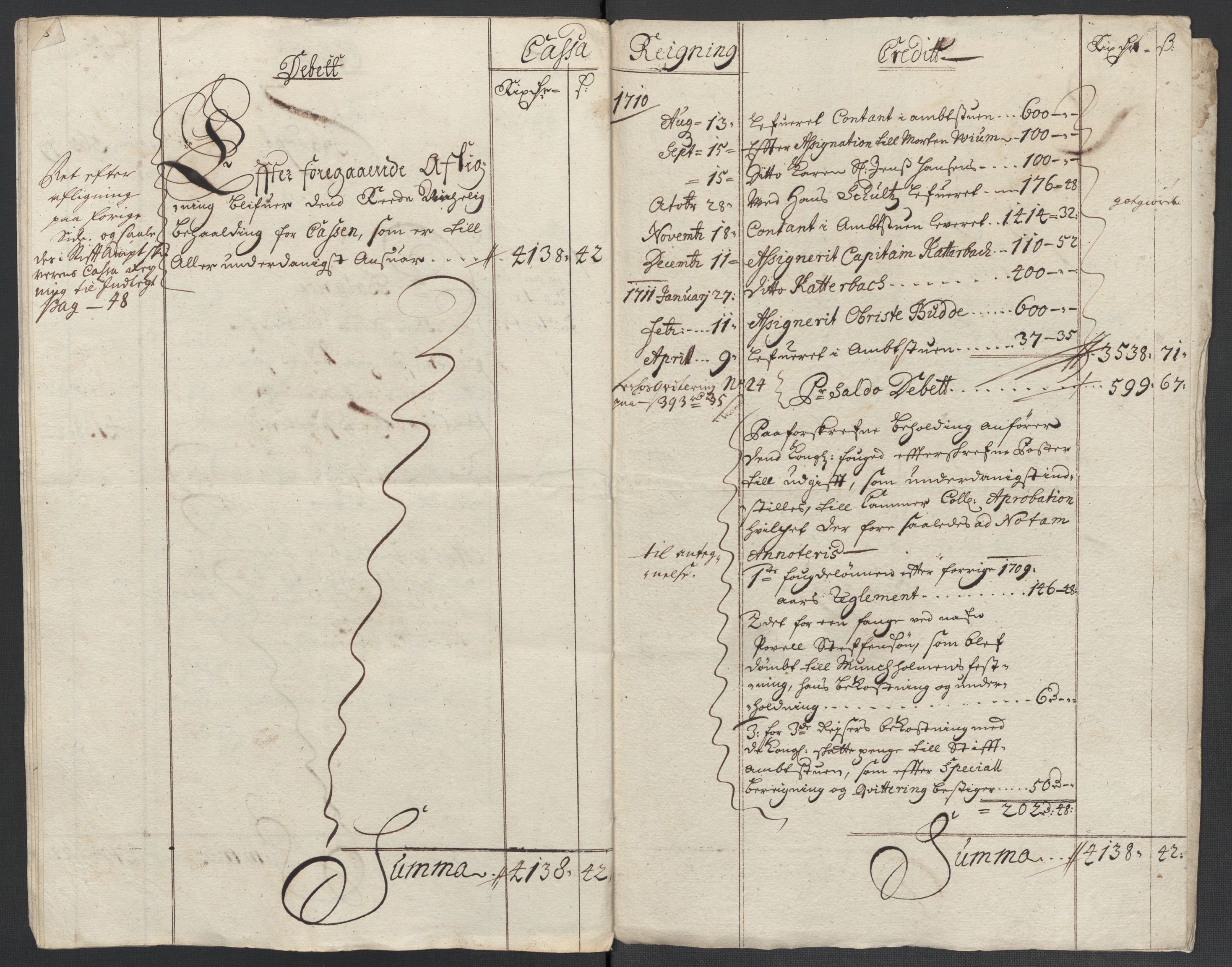 Rentekammeret inntil 1814, Reviderte regnskaper, Fogderegnskap, AV/RA-EA-4092/R55/L3659: Fogderegnskap Romsdal, 1709-1710, s. 269