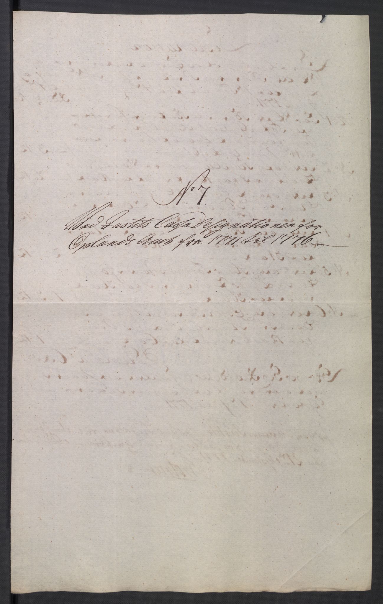 Rentekammeret inntil 1814, Reviderte regnskaper, Mindre regnskaper, AV/RA-EA-4068/Rb/L0014: Opplands amt, 1771-1779, s. 319