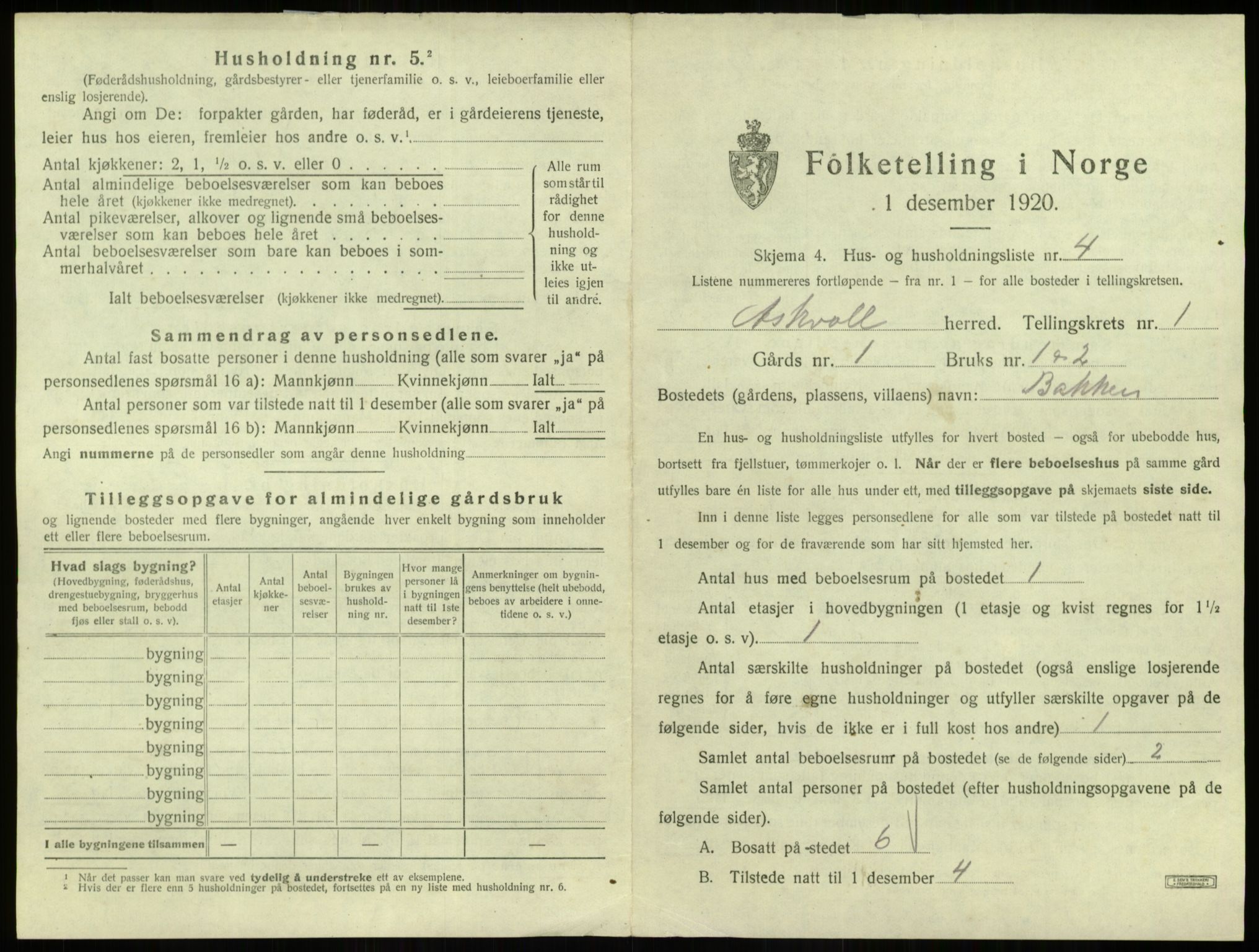 SAB, Folketelling 1920 for 1428 Askvoll herred, 1920, s. 79