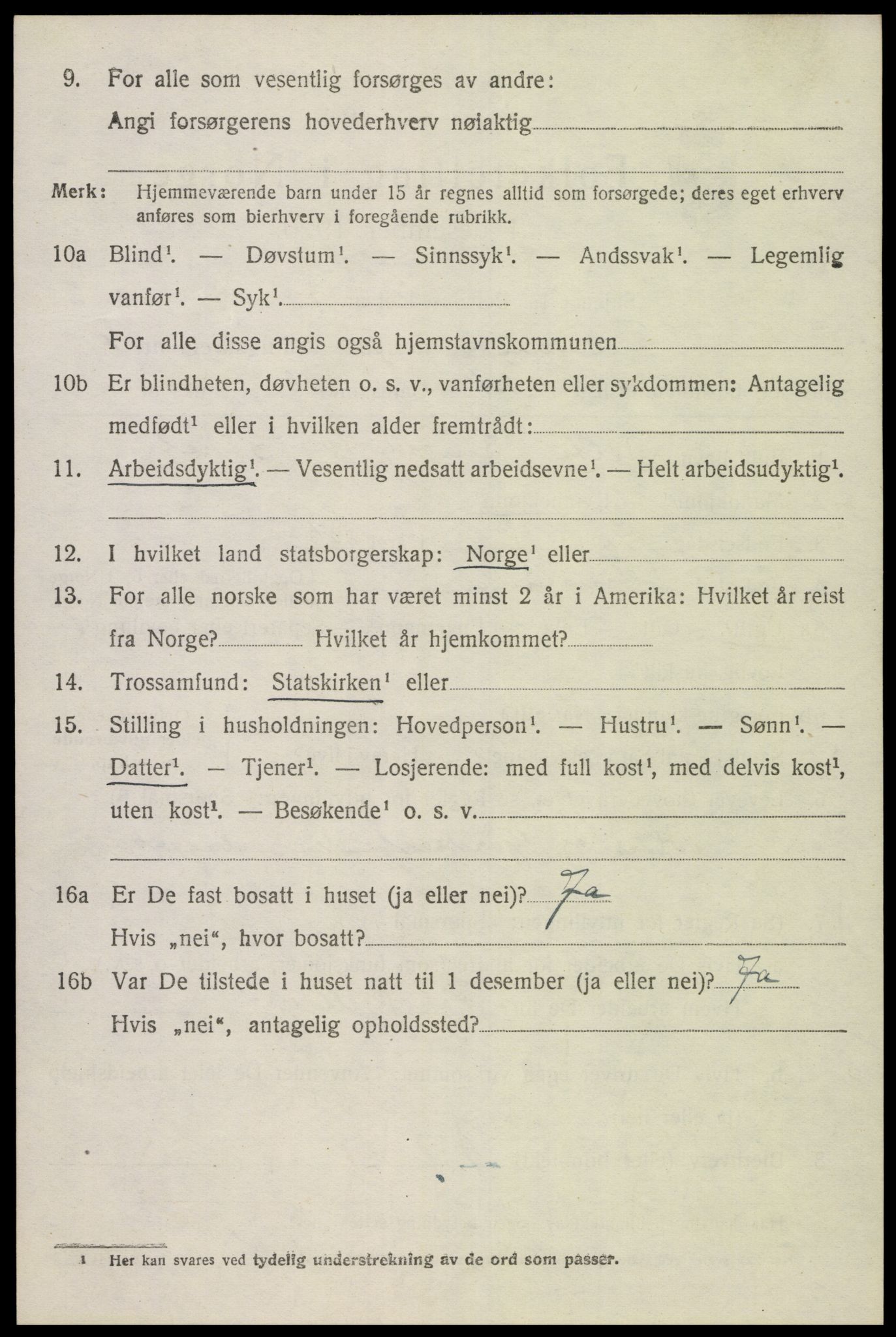 SAK, Folketelling 1920 for 1023 Finsland herred, 1920, s. 1807