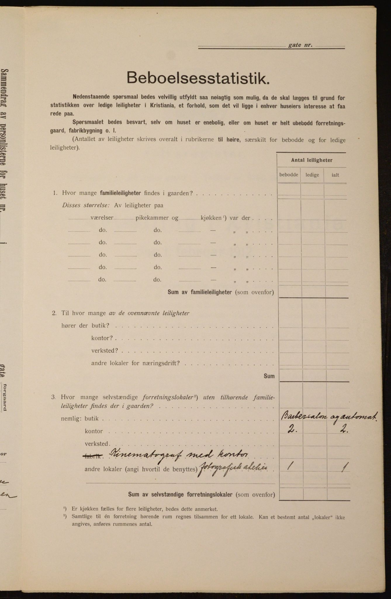 OBA, Kommunal folketelling 1.2.1912 for Kristiania, 1912, s. 103601